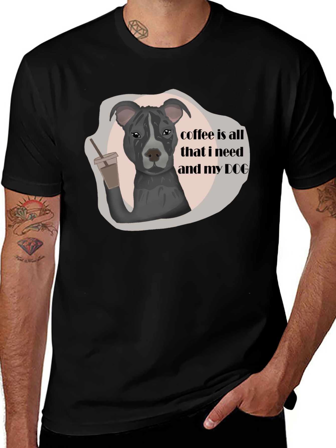 Variant 30 of Dog & Coffee Lover T-Shirt - Cute Graphic Tee