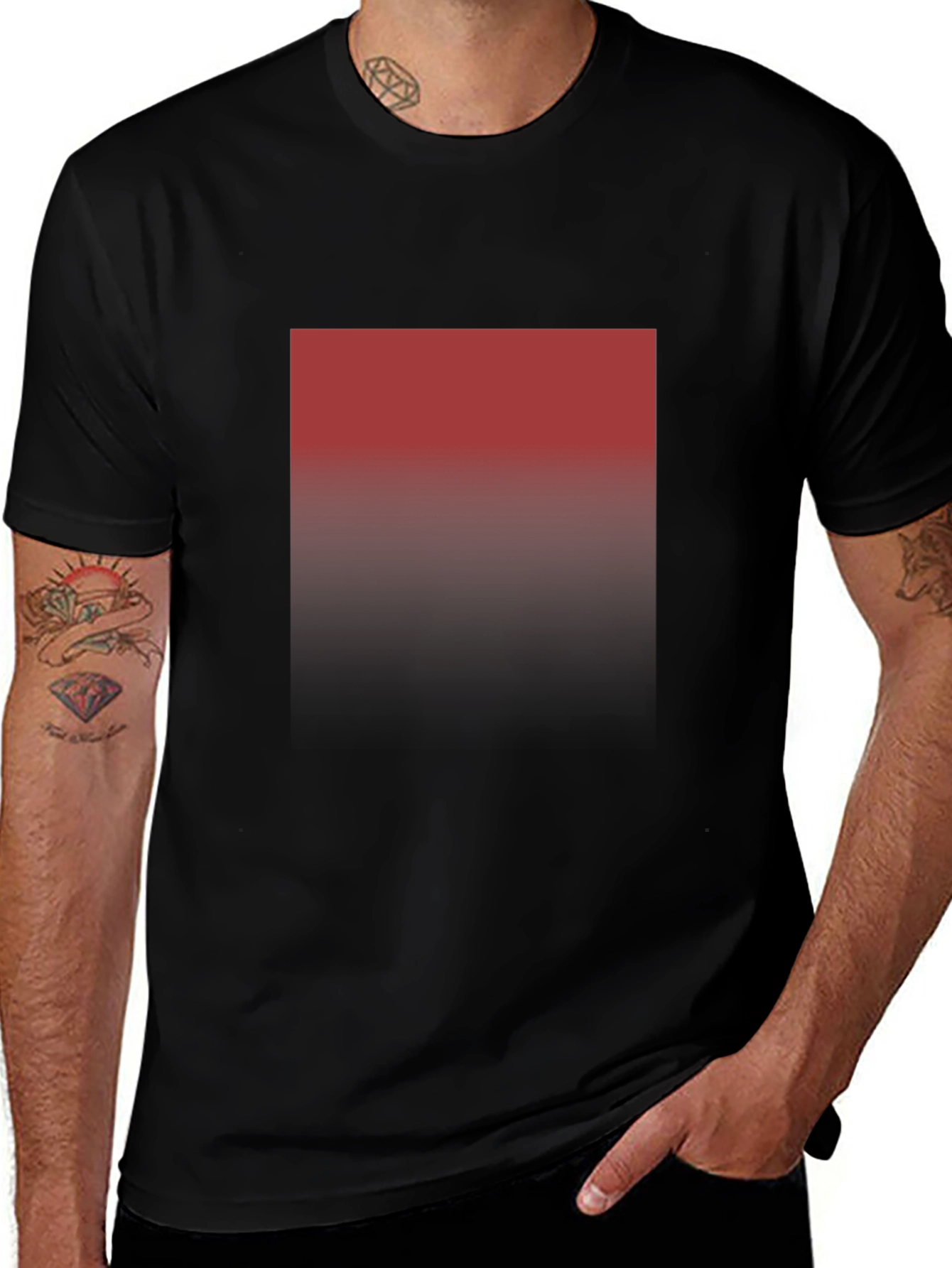 Gradient Square T-Shirt - Modern Style