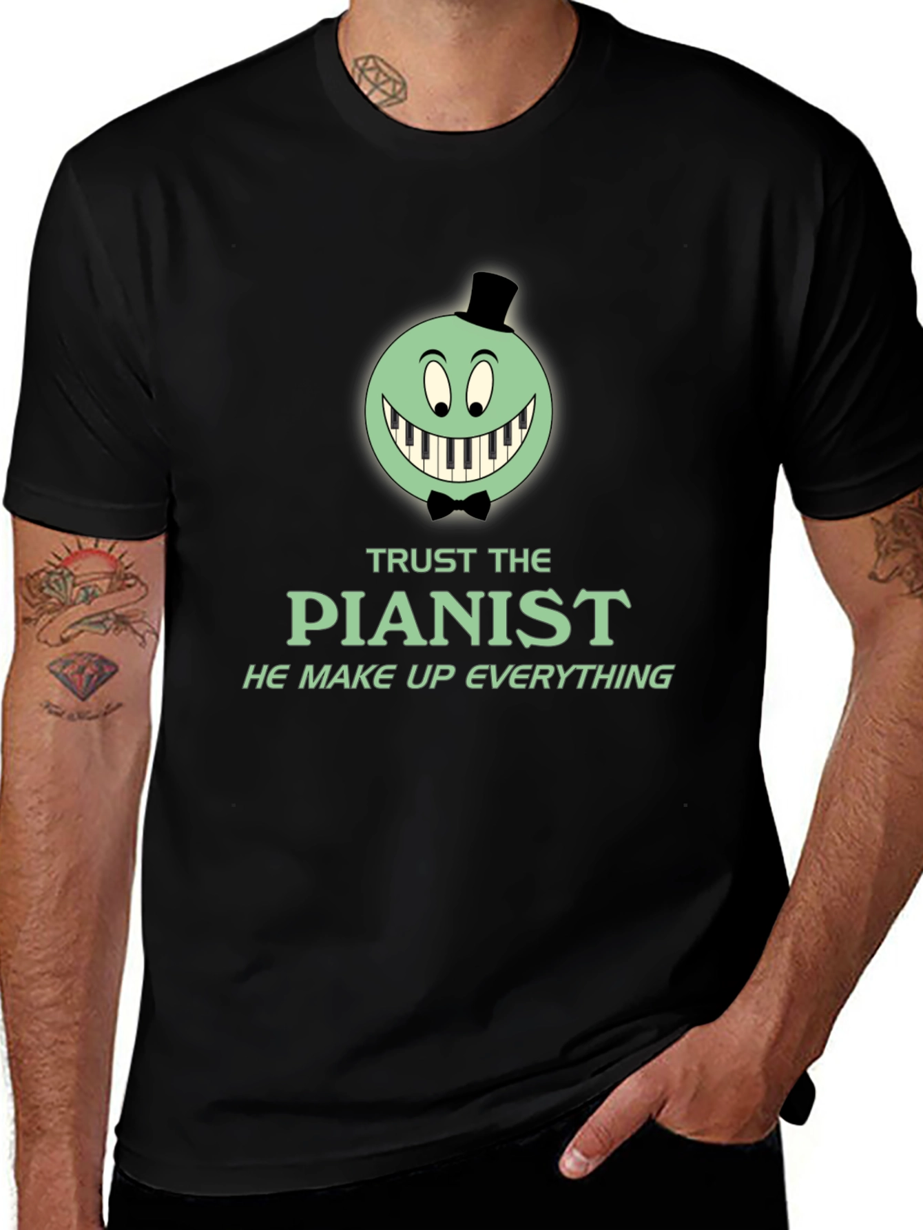 Variant 9 of Trust The Pianist T-Shirt Funny Music Tee
