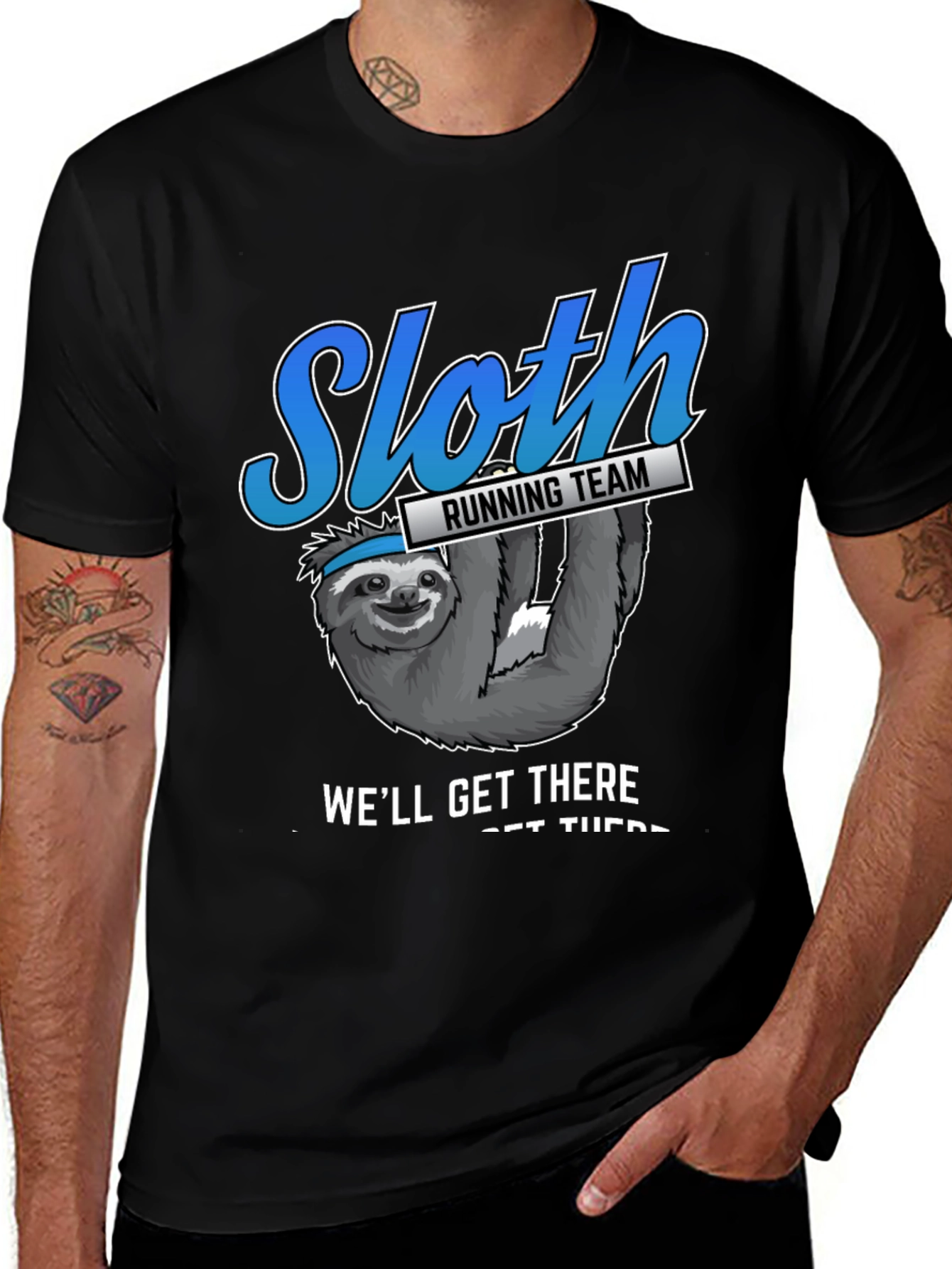 Variant 26 of Sloth Running Team T-Shirt