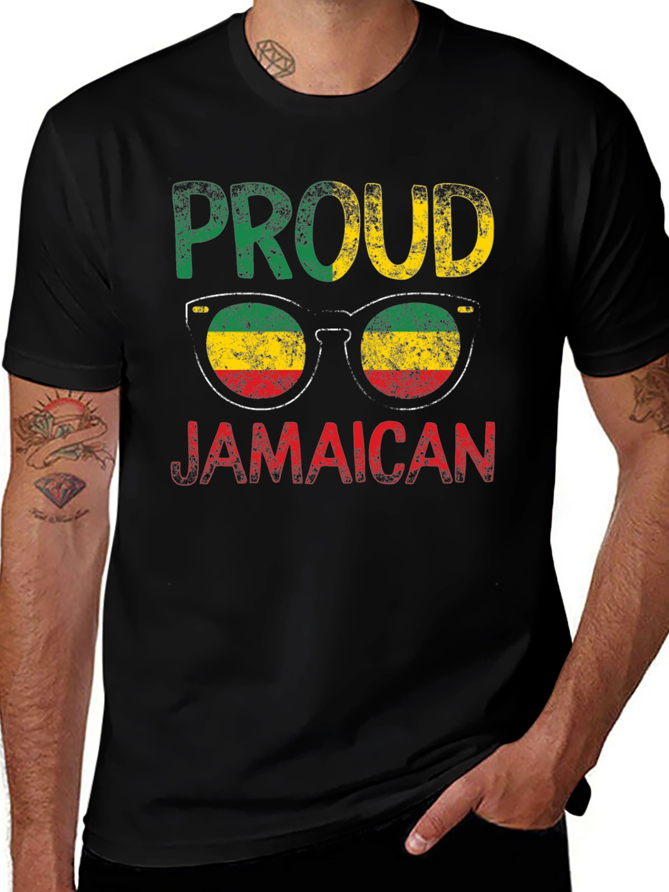 Proud Jamaican T-Shirt - Black Graphic Tee