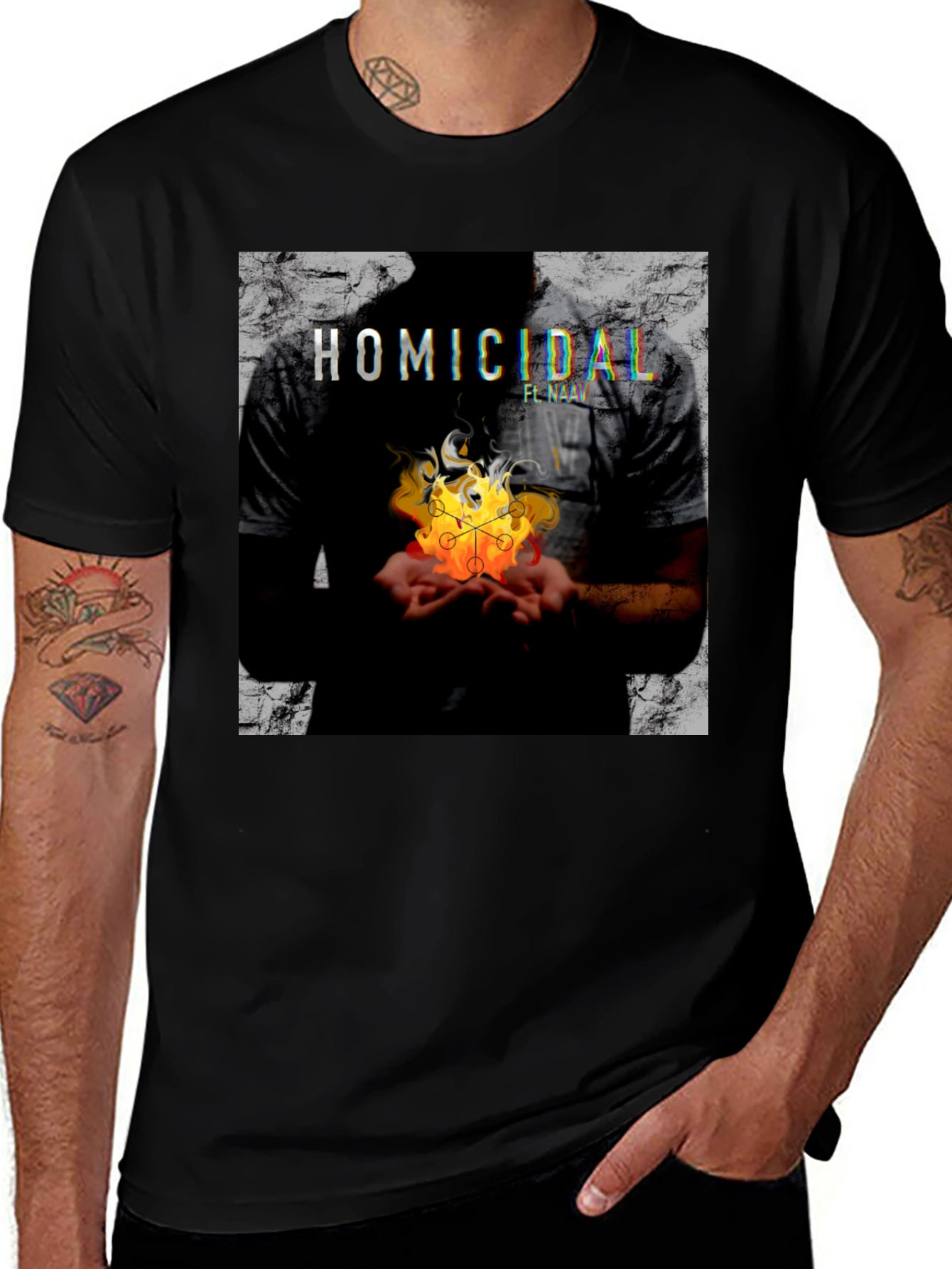 Variant 17 of Homicidal Flame Graphic Tee - Modern Streetwear