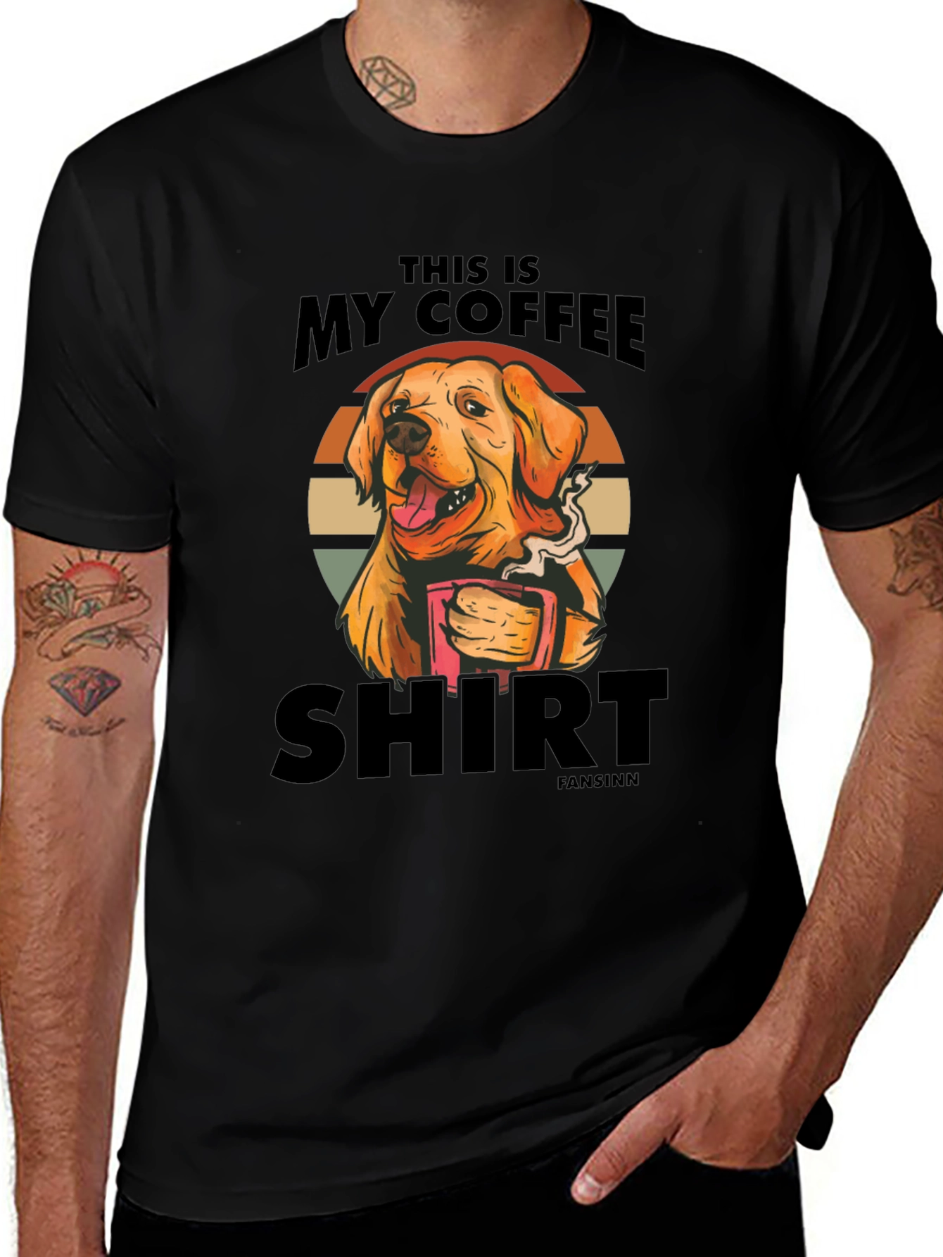 Variant 27 of Coffee Dog T-Shirt: Funny Novelty Tee
