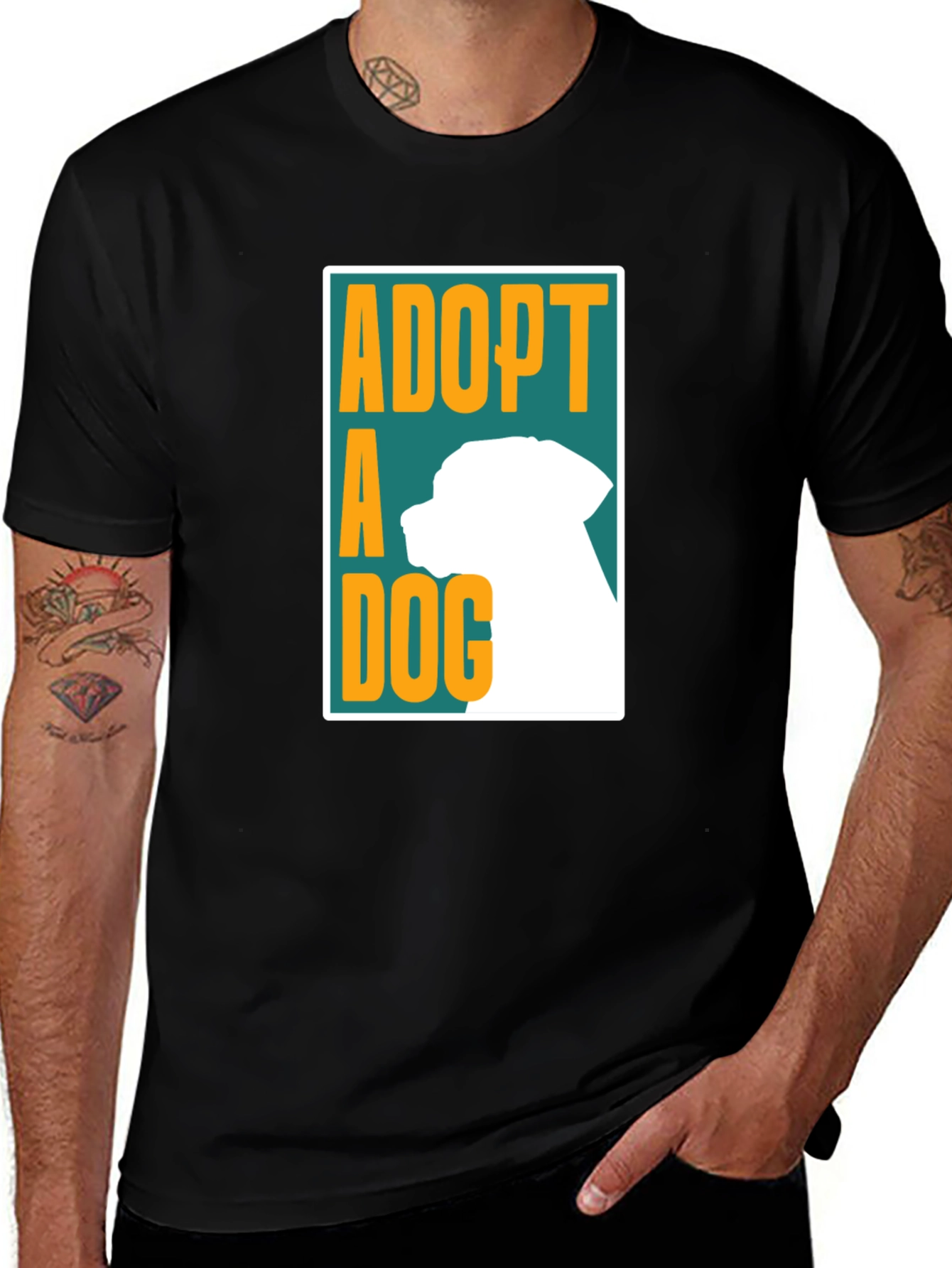 Variant 21 of Adopt a Dog Graphic Tee - Support Animal Rescue