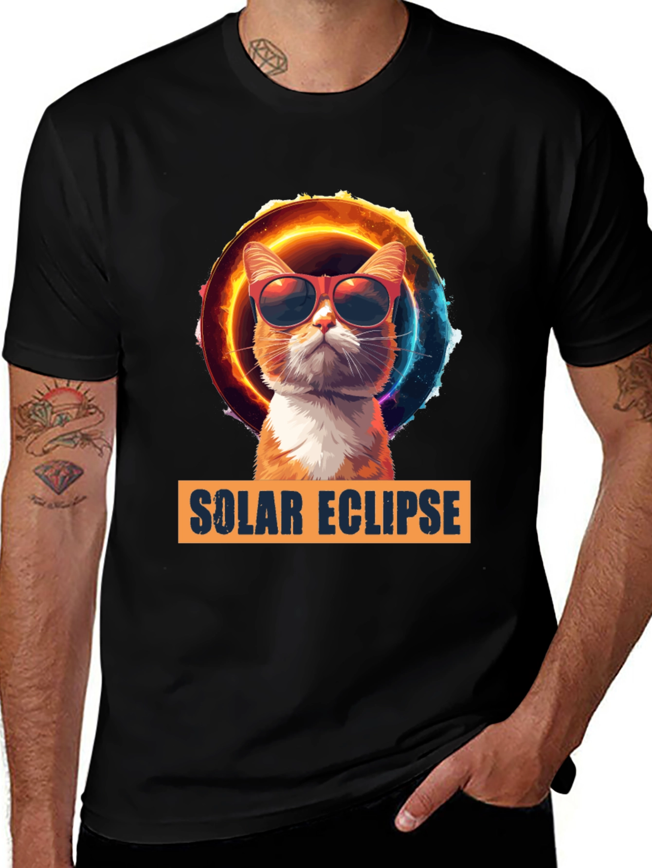 Variant 10 of Solar Eclipse Cat T-Shirt