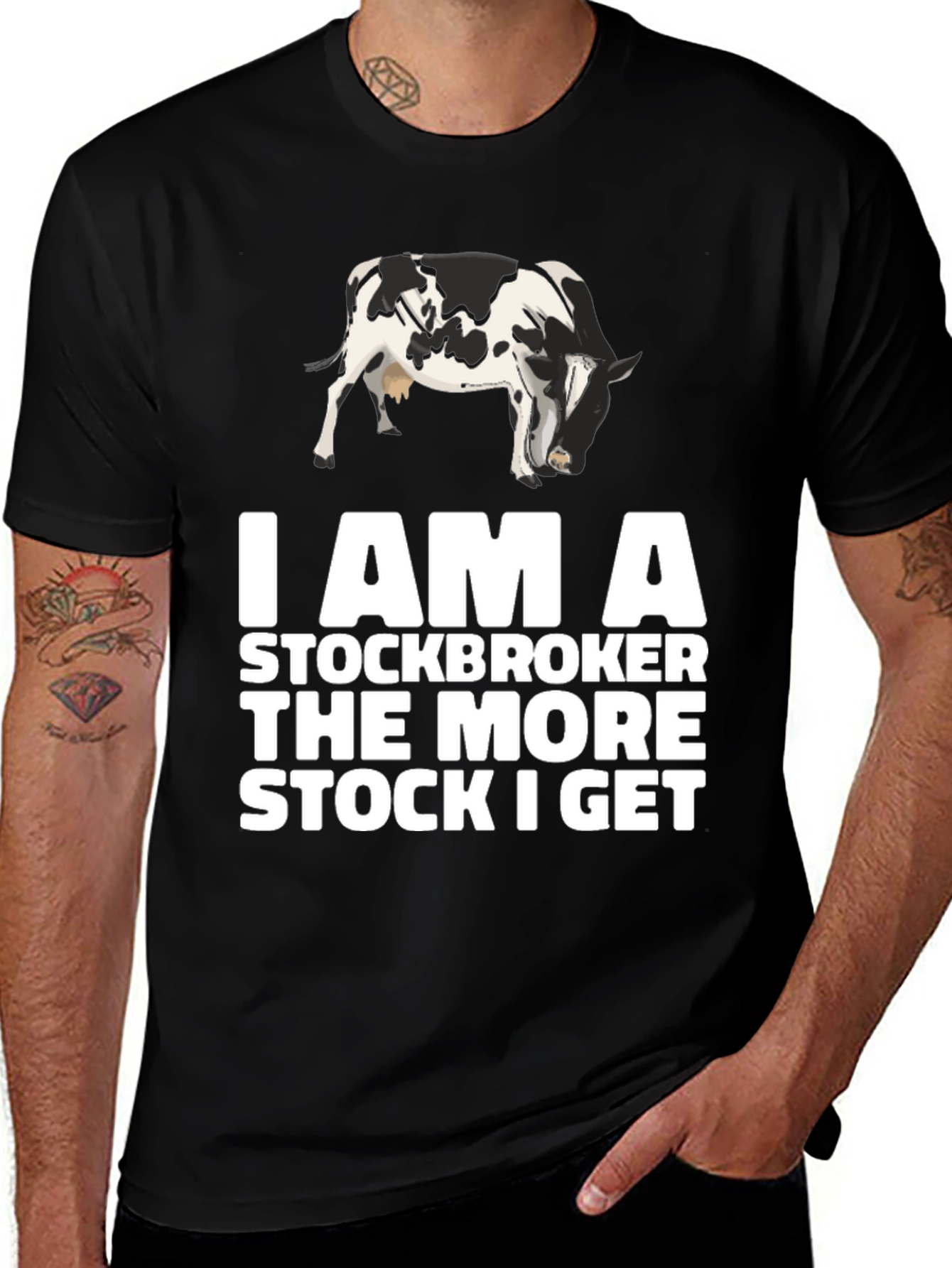 Variant 12 of Stockbroker Cow T-Shirt