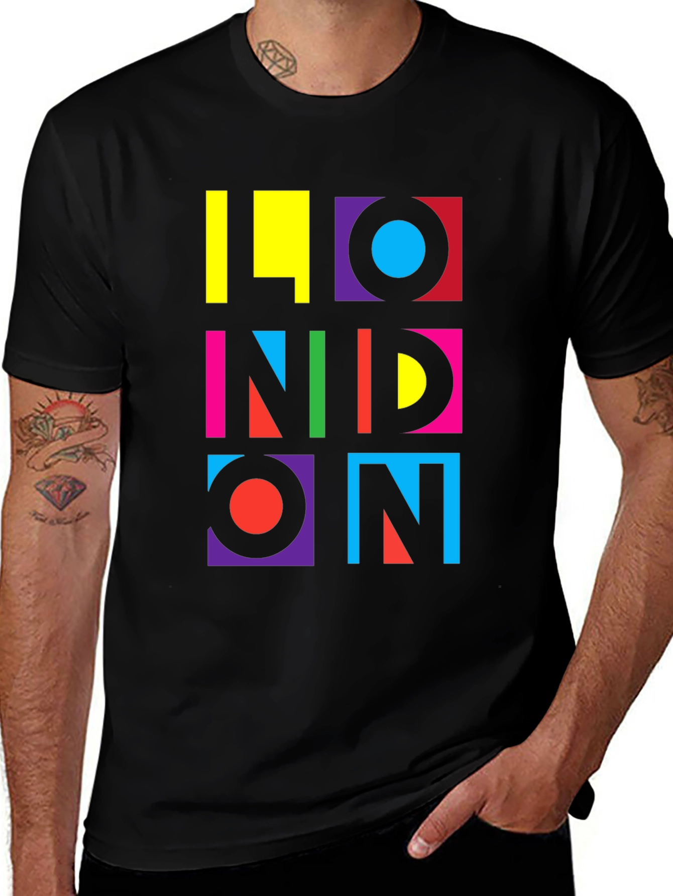 Modern London Graphic Tee - Bold & Colorful Design