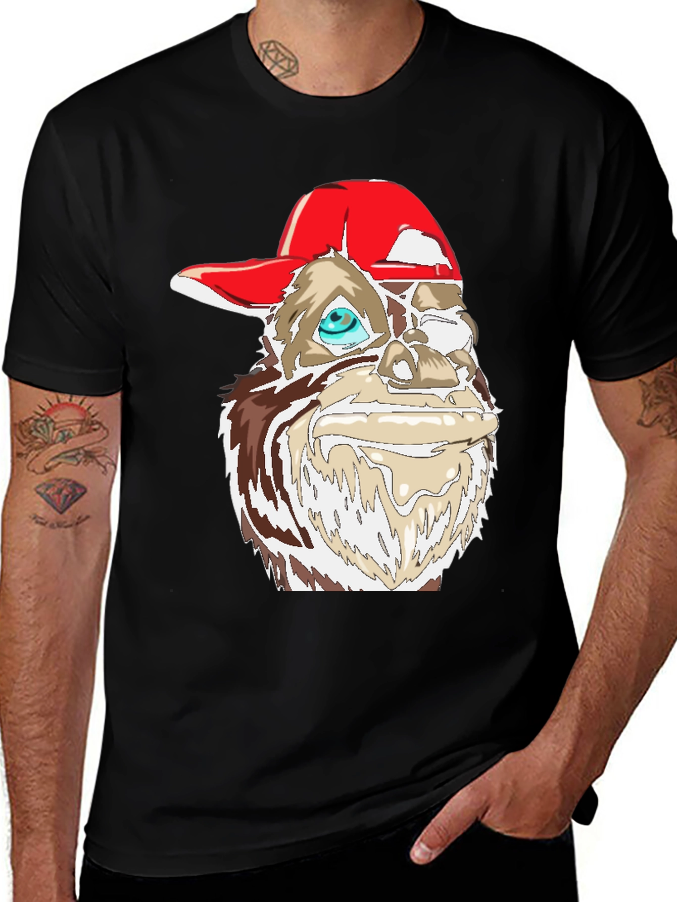 Variant 17 of Cool Ape Graphic Tee - Black