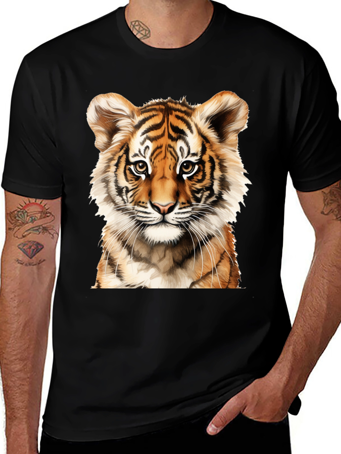 Variant 7 of Tiger Cub Graphic T-Shirt - Classic Black