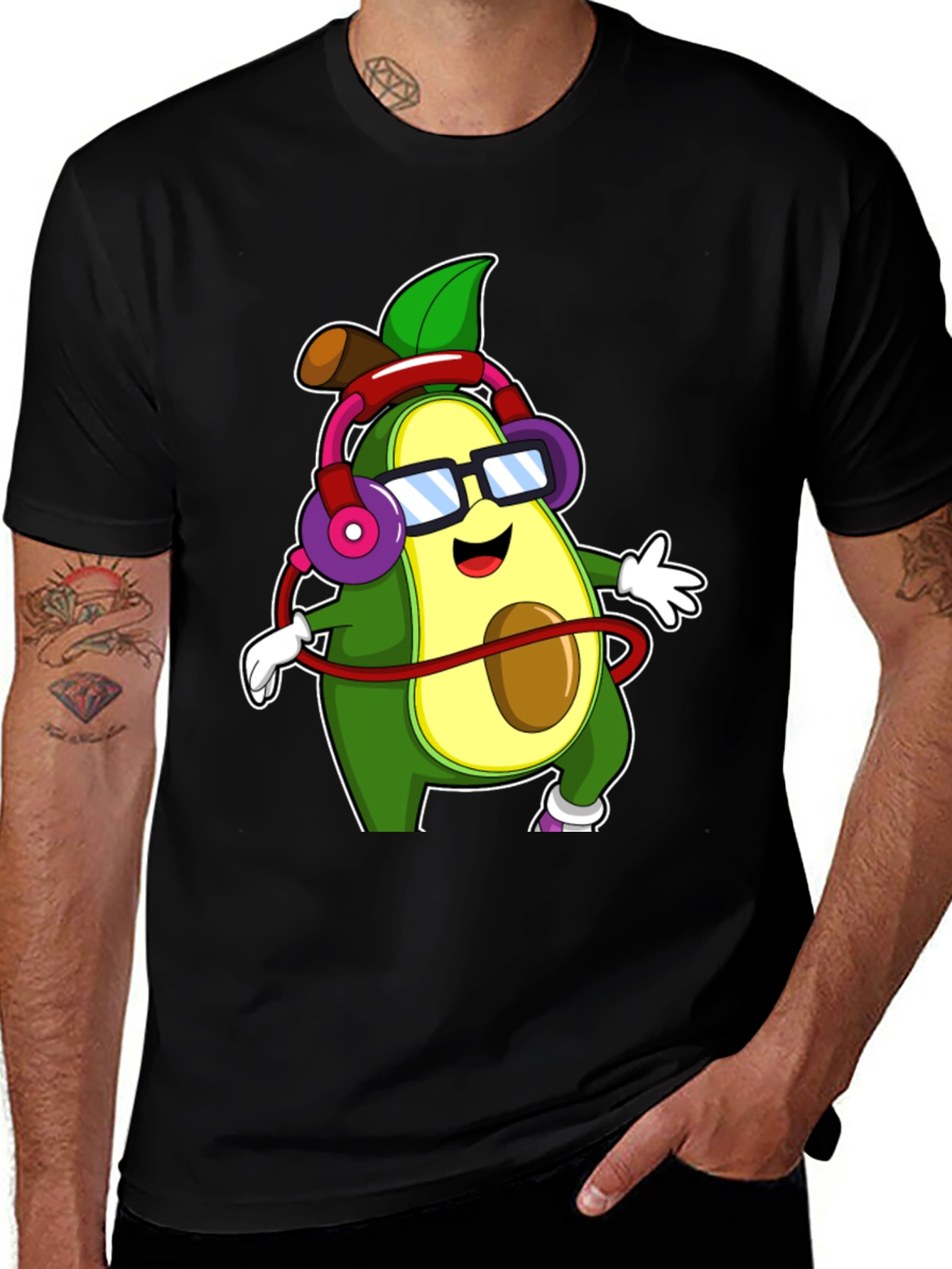Variant 27 of Avocado DJ Graphic T-Shirt
