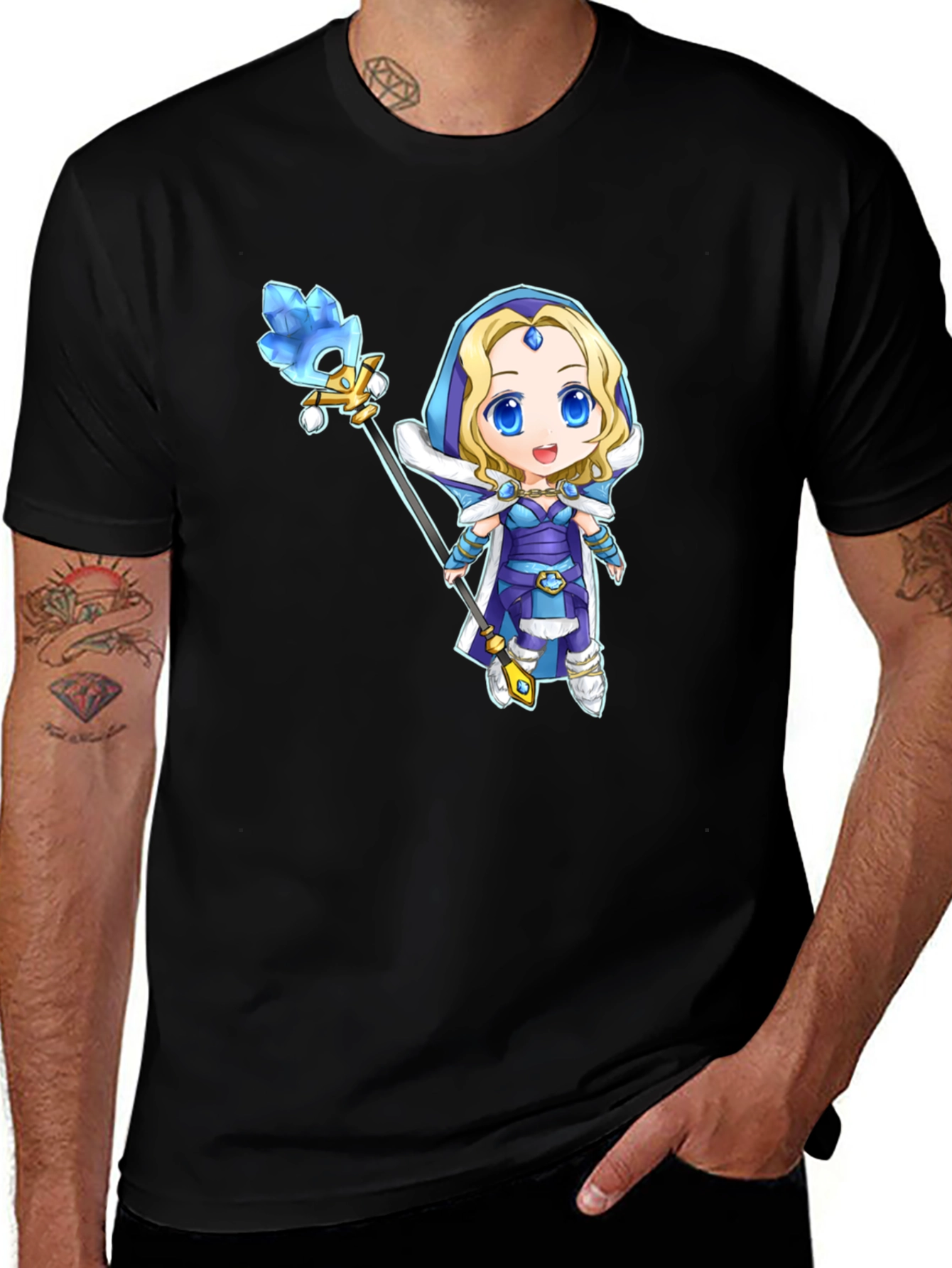 Crystal Maiden Dota 2 T-Shirt - Black