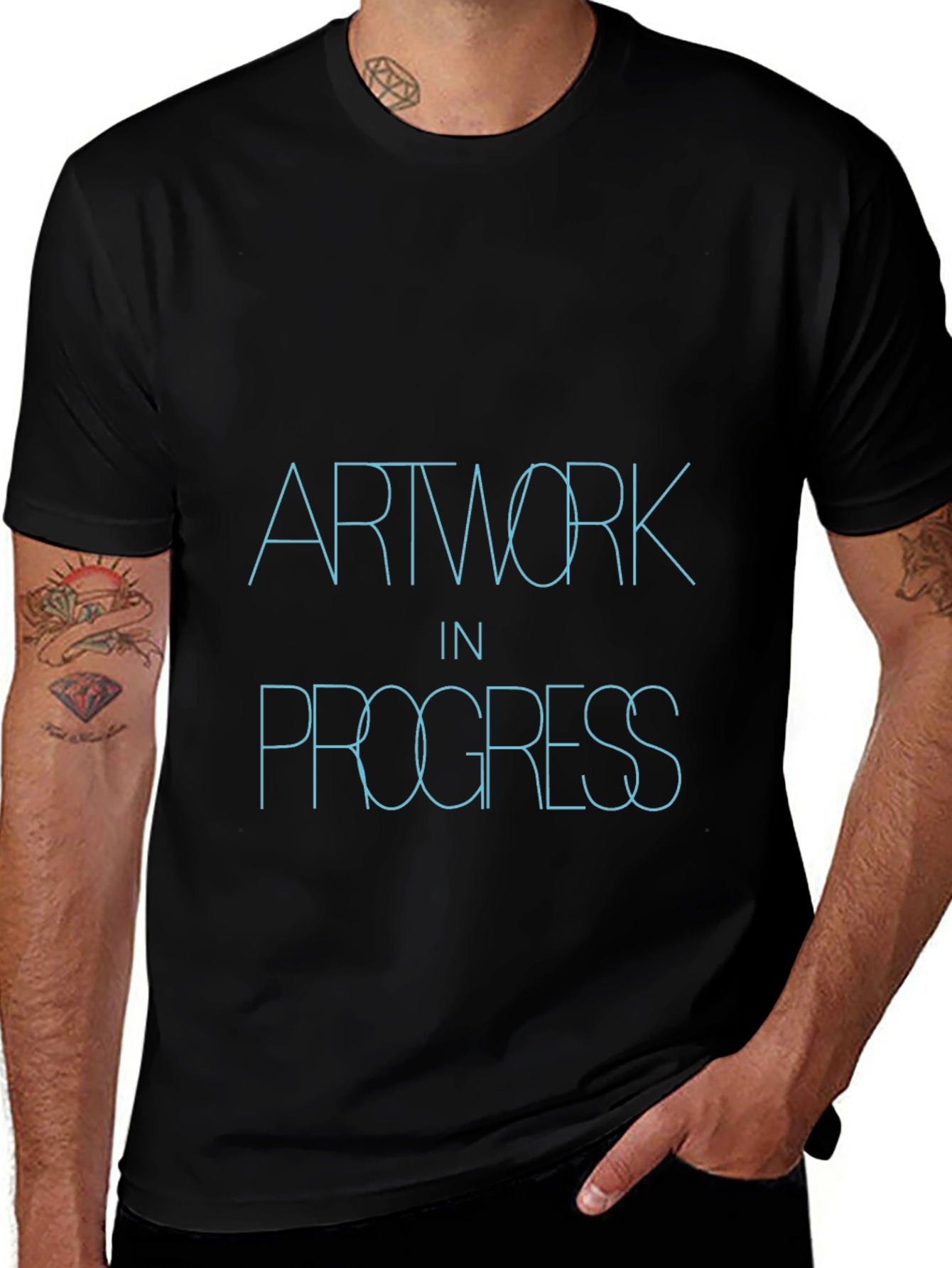 Variant 11 of Artwork in Progress Black T-Shirt