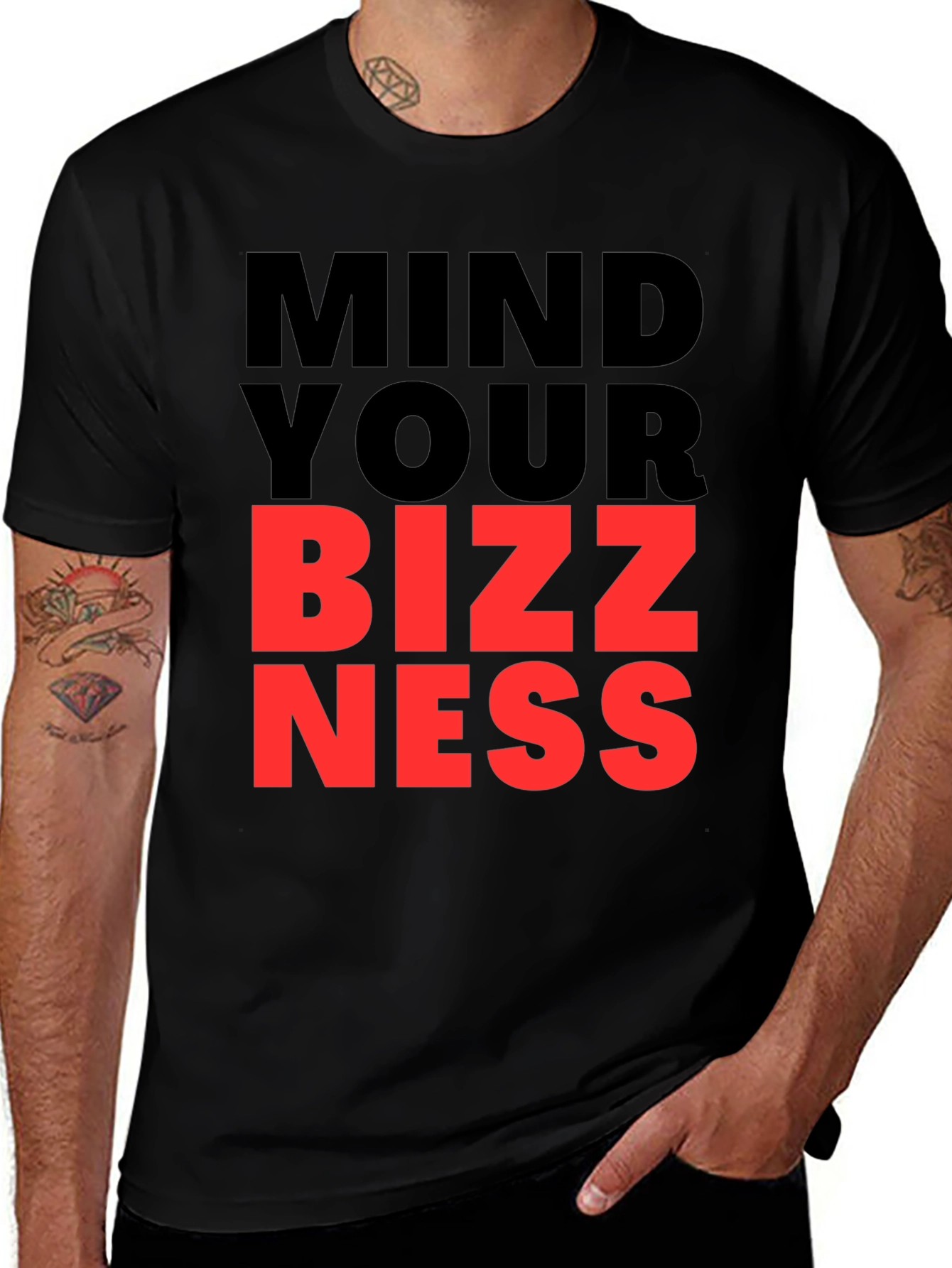 Variant 8 of Mind Your Bizzness Graphic Tee - Bold Statement T-Shirt