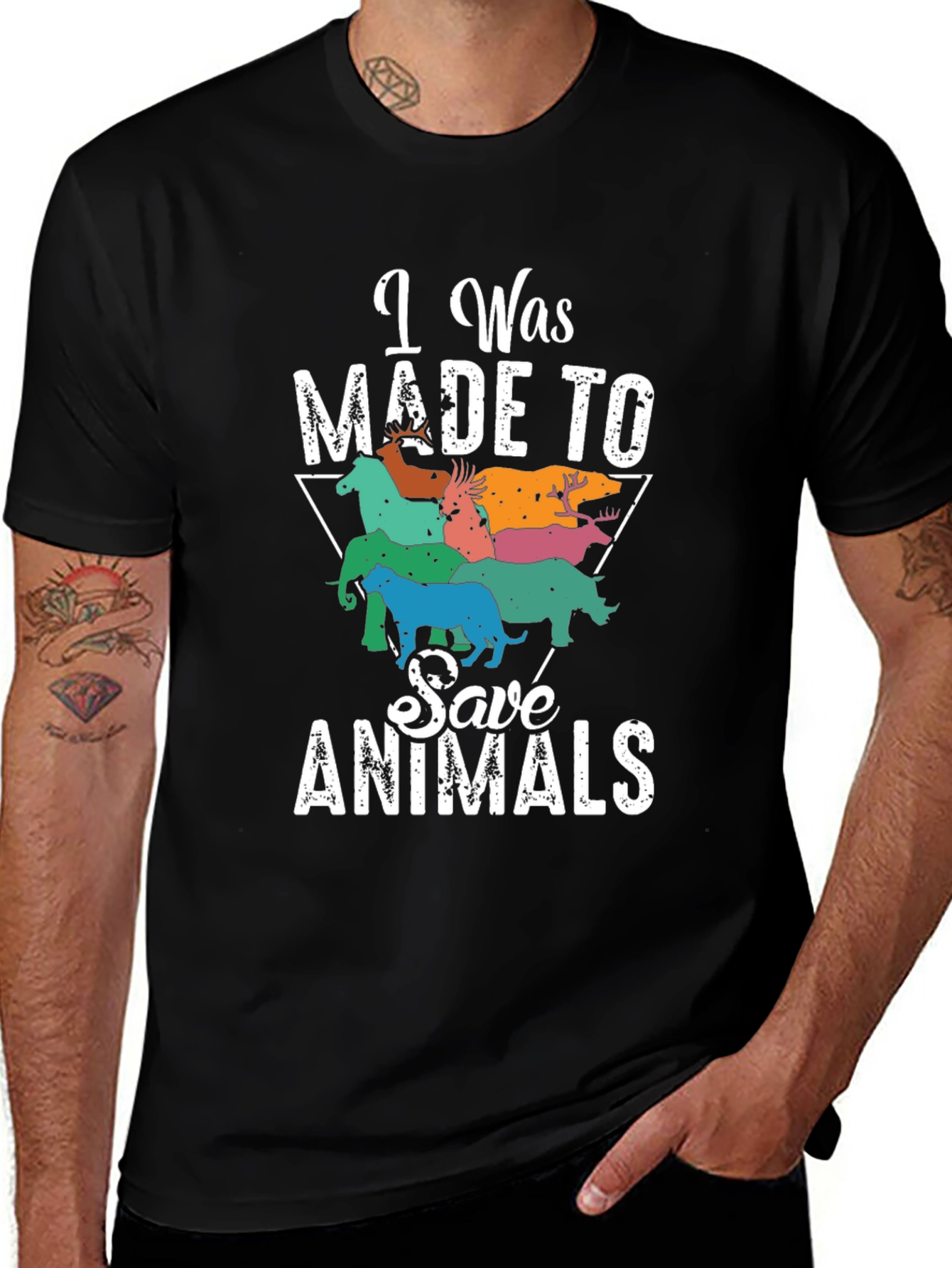 Variant 14 of Save Animals Graphic Tee