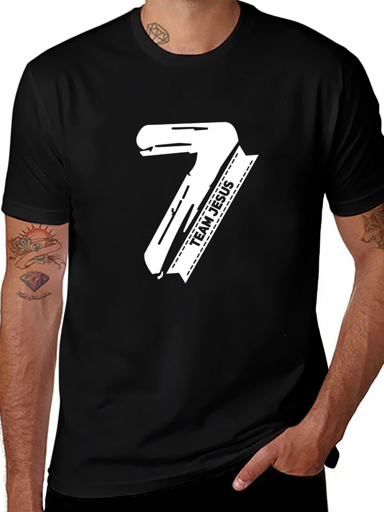 Team Jesus Number 7 Graphic Tee