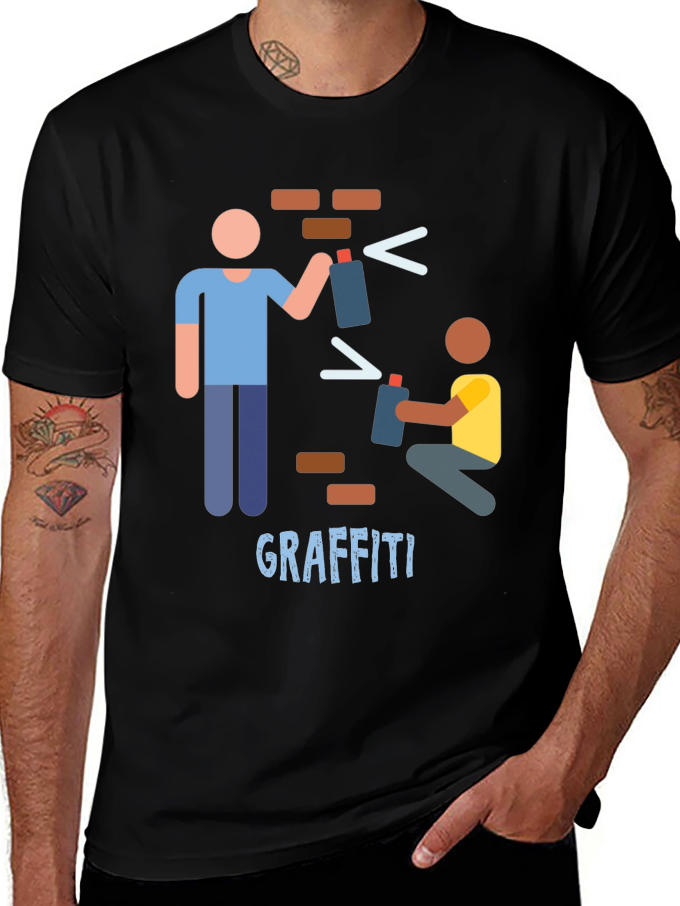 Variant 18 of Graffiti Art Black T-Shirt
