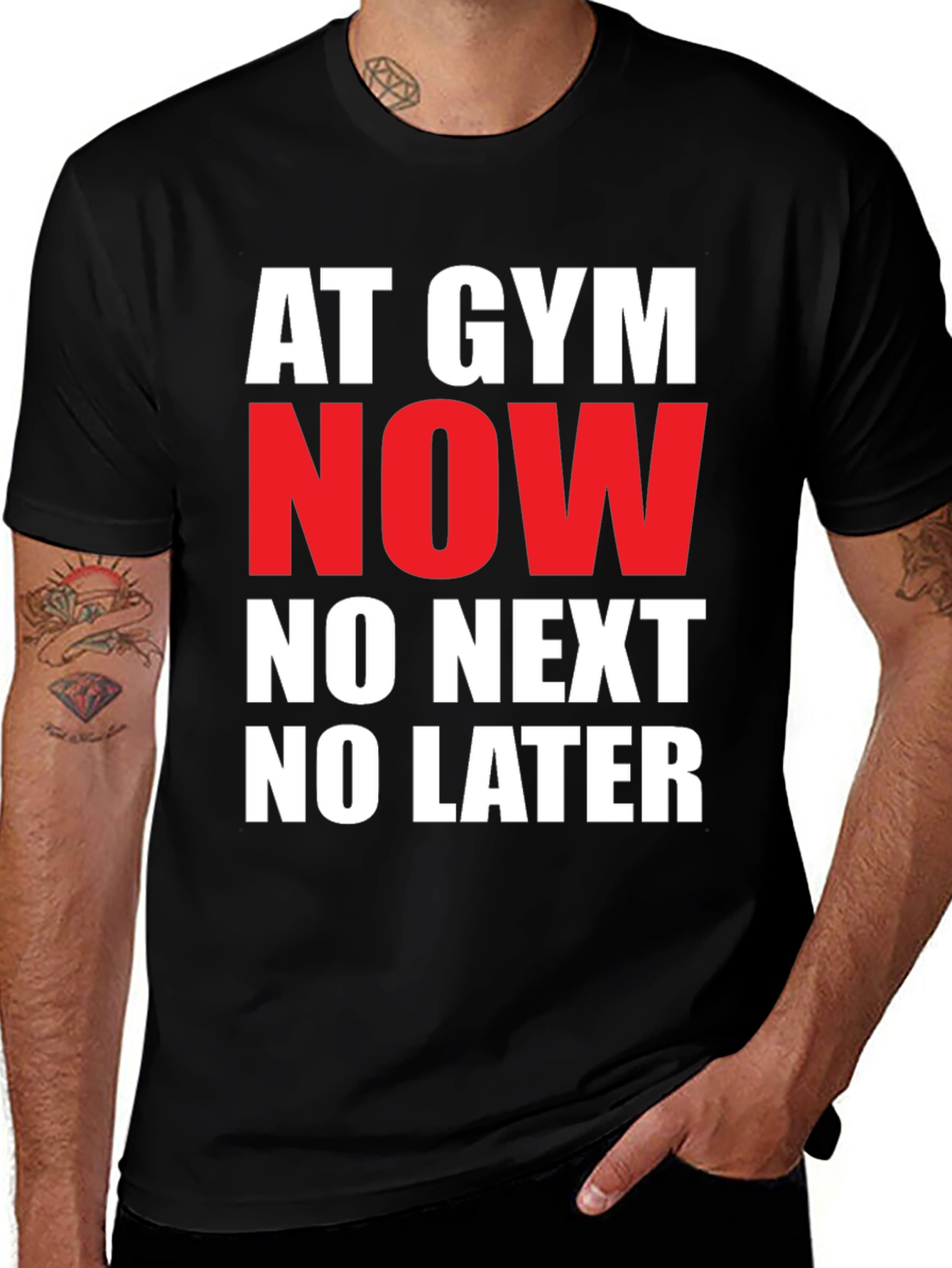 Variant 7 of Gym Now T-Shirt: Bold Statement Tee