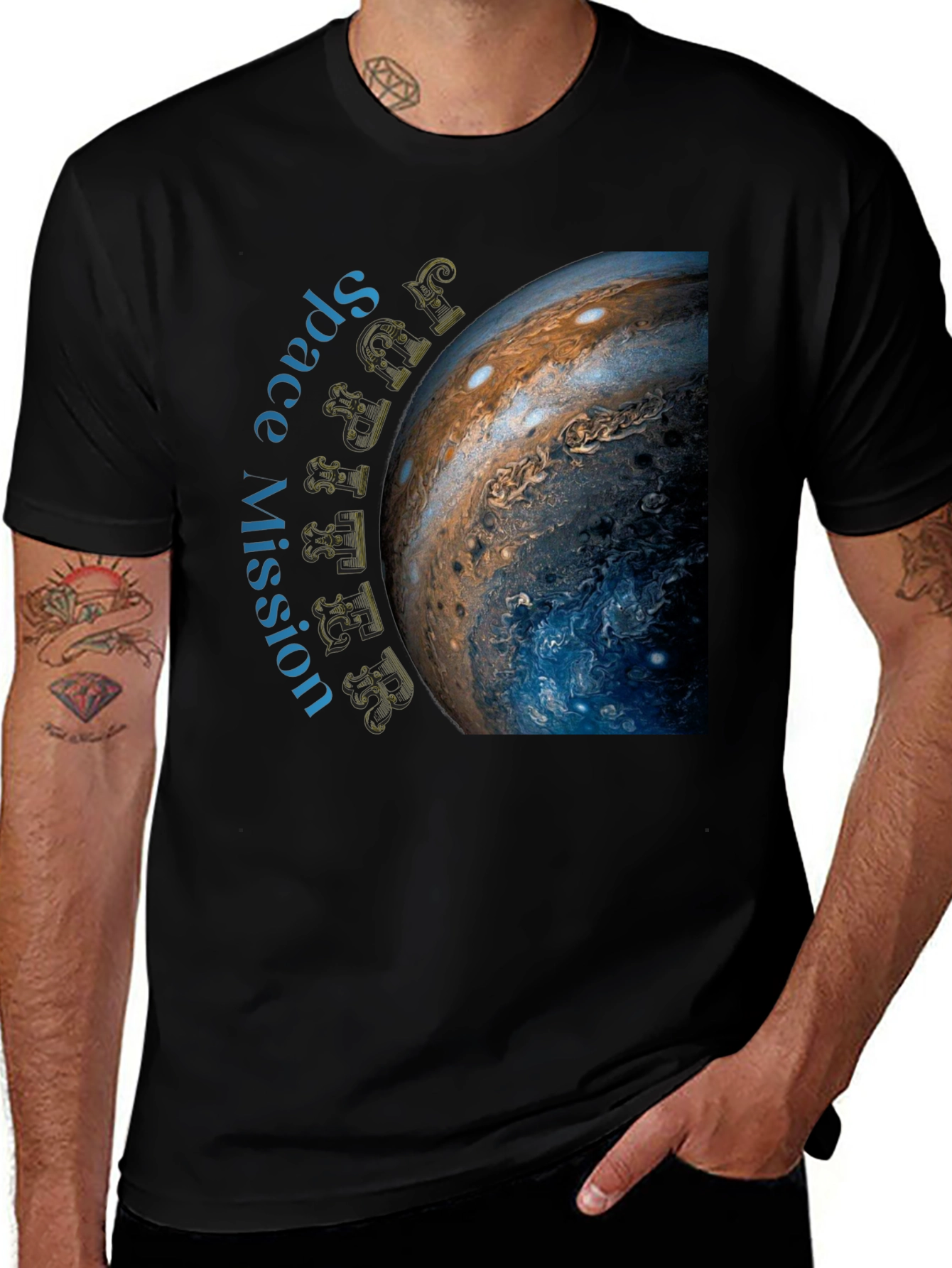 Space Mission T-Shirt - Jupiter Graphic Print