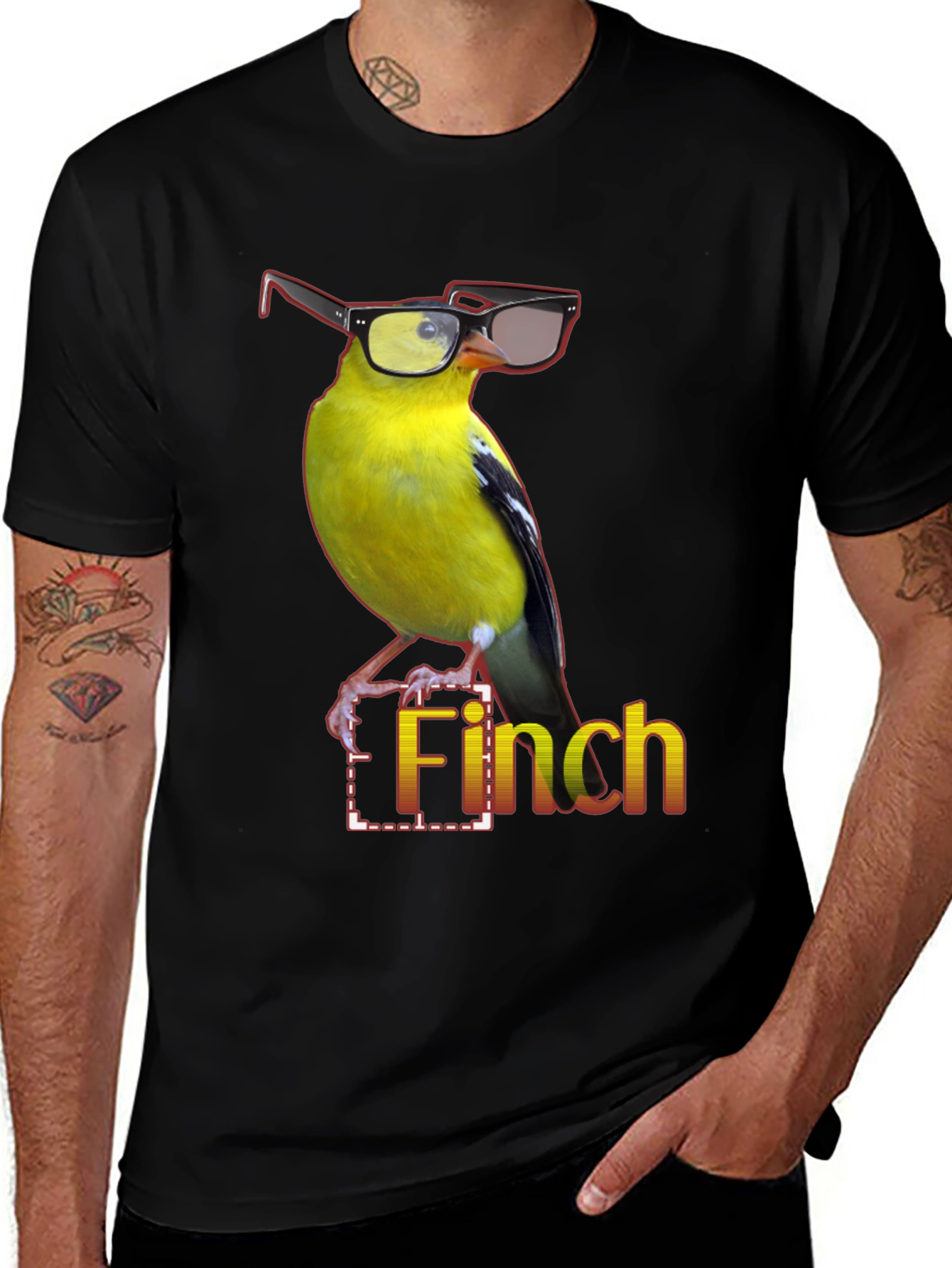 Variant 3 of Stylish Finch Graphic Tee