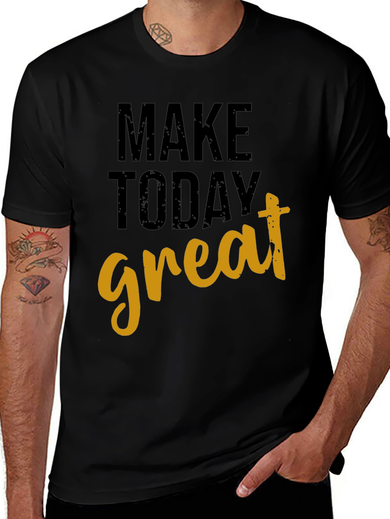 Variant 24 of Motivational 'Make Today Great' Black T-Shirt