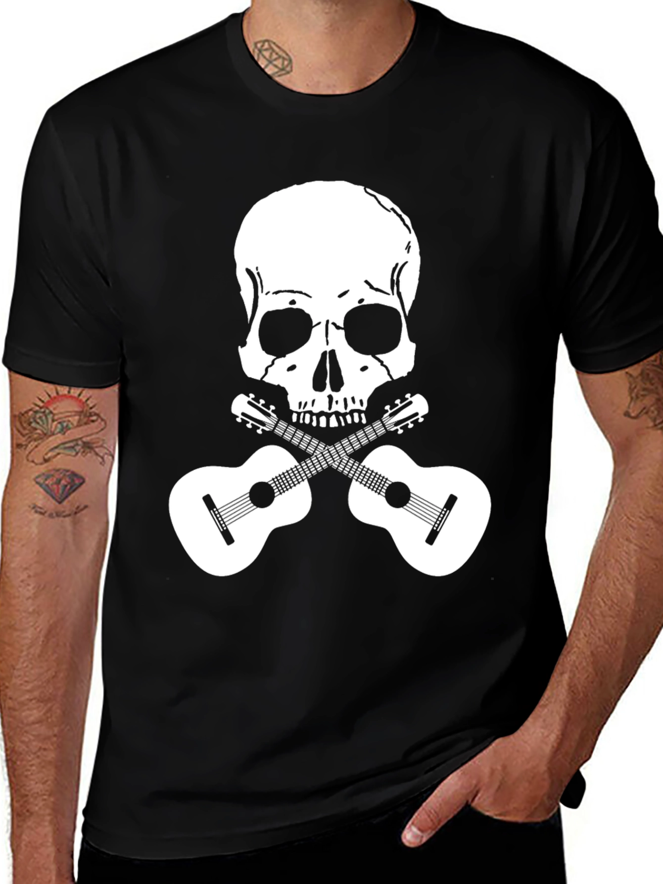 Variant 12 of Skull & Guitars Graphic Tee