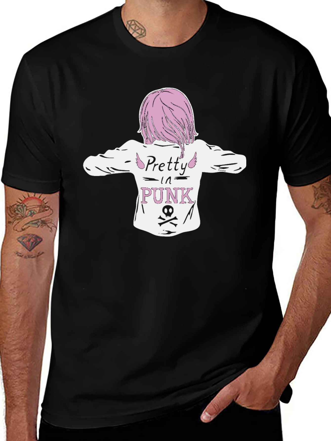 Variant 8 of Pretty in Punk Black T-Shirt