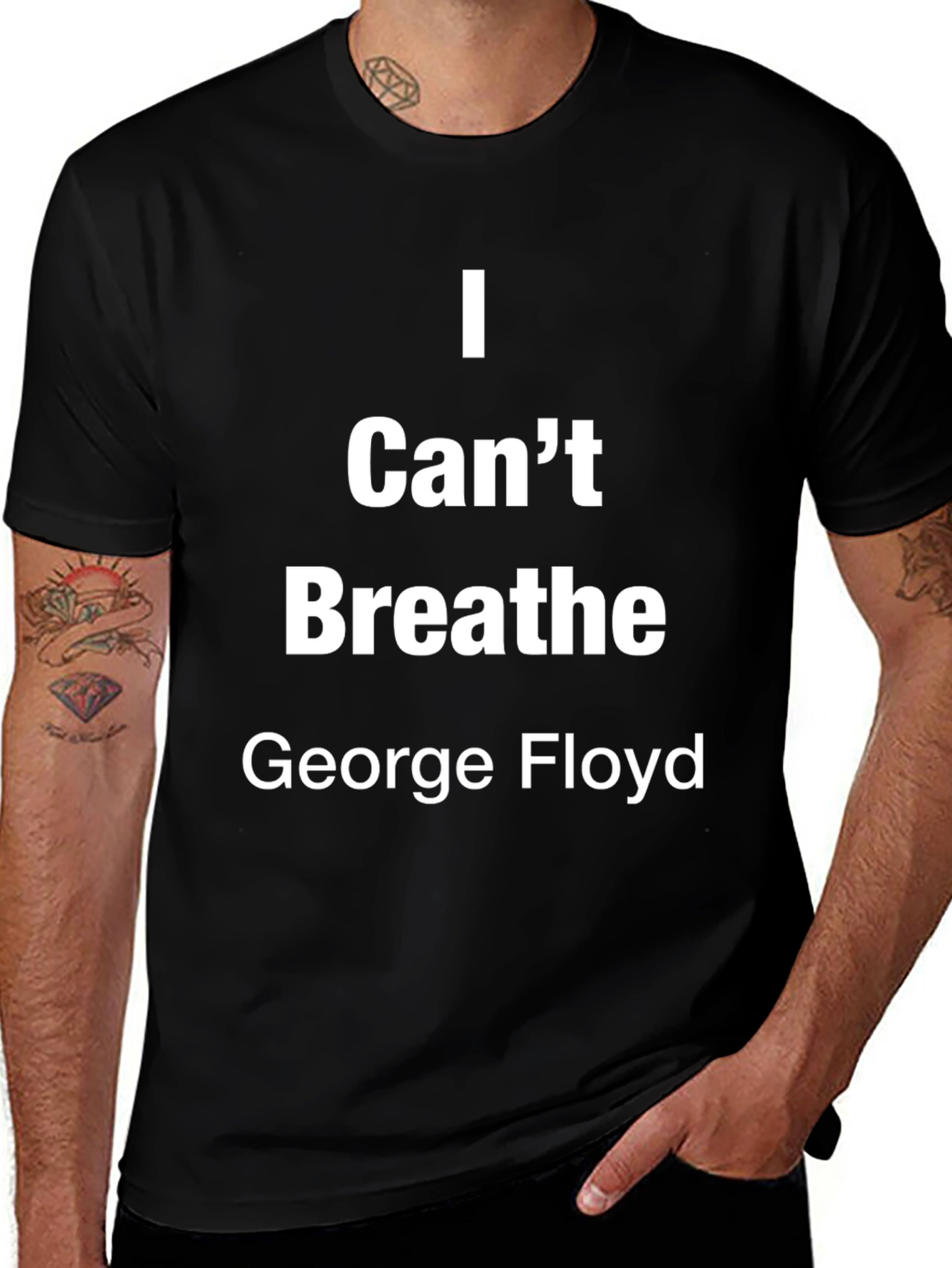 Variant 30 of I Can't Breathe George Floyd Black T-Shirt