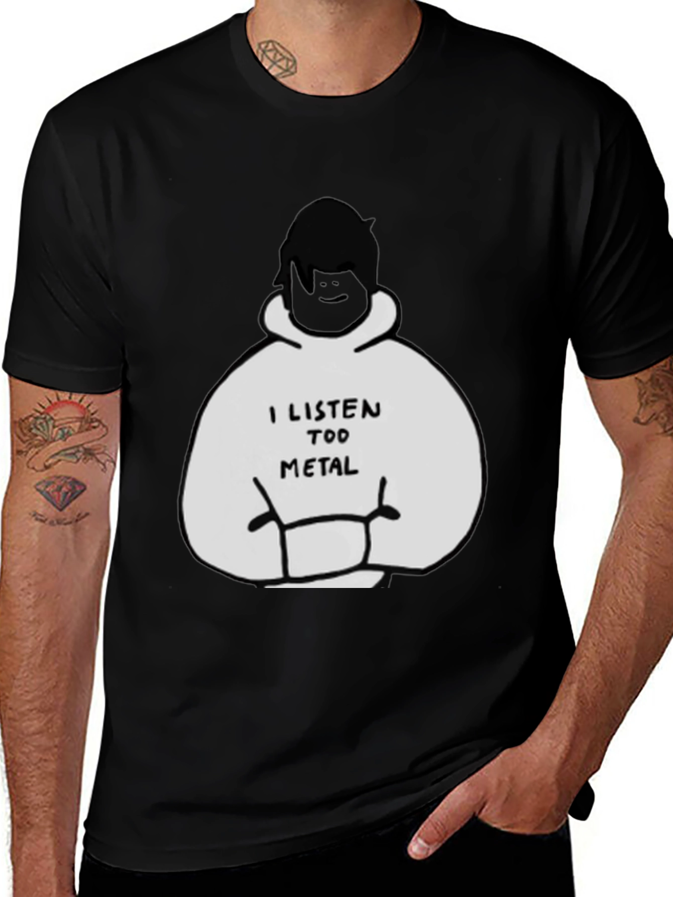 Variant 20 of I Listen Too Metal Graphic Tee