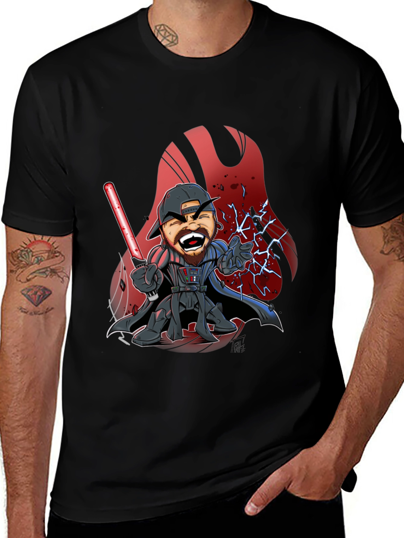 Variant 23 of Darth Vader Cartoon Graphic T-Shirt
