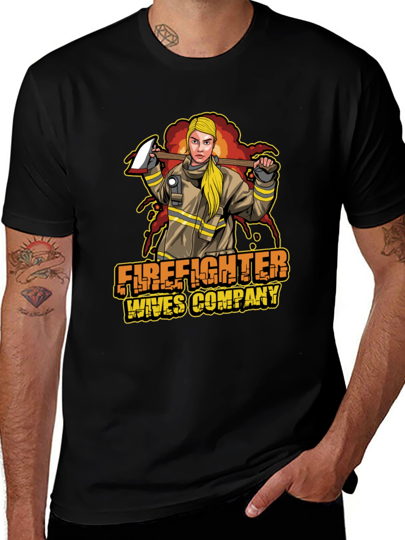 Firefighter Wives Company Graphic T-Shirt