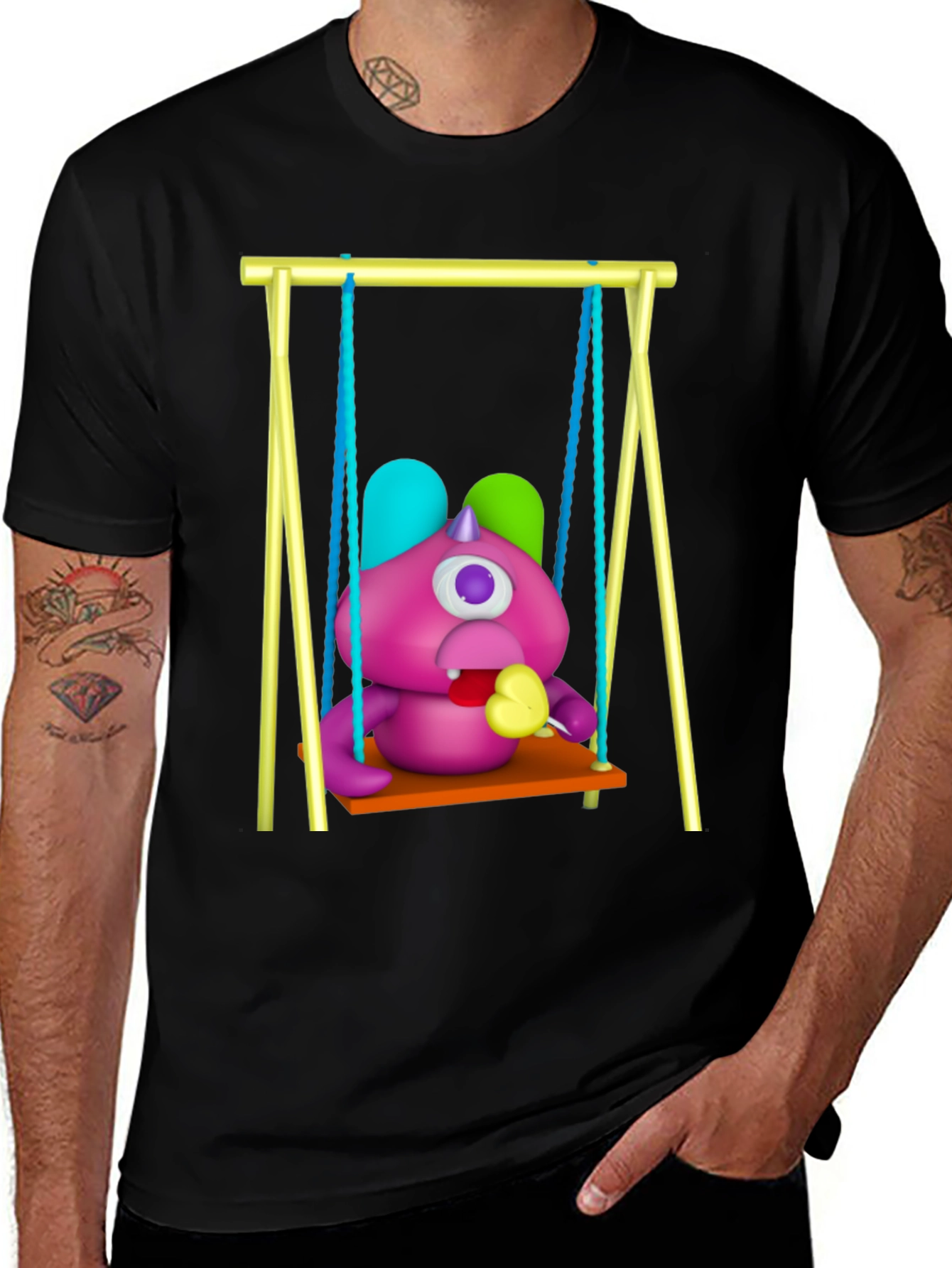 Variant 18 of Funky Monster Swing T-Shirt