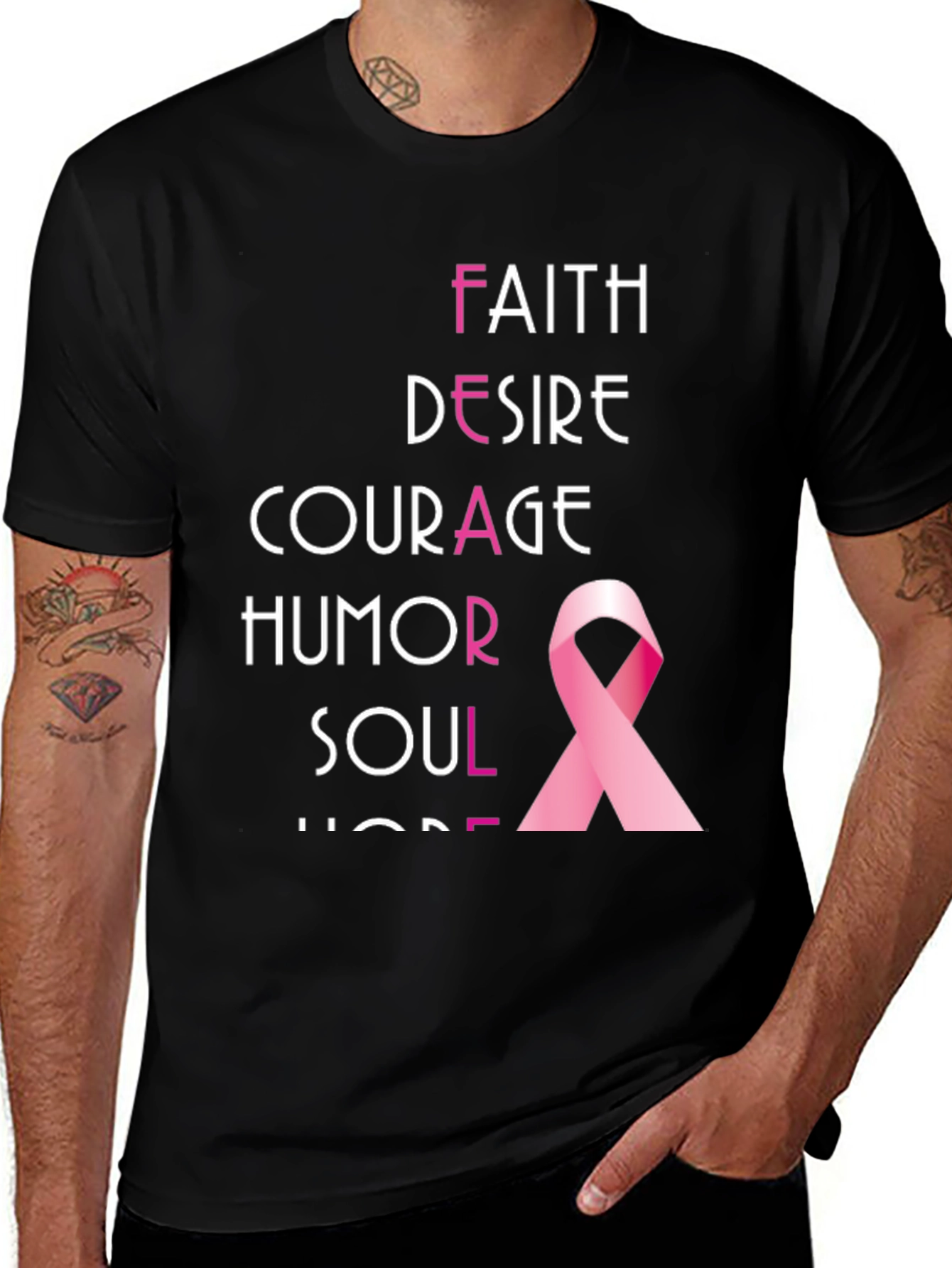 Variant 26 of Breast Cancer Awareness Ribbon T-Shirt