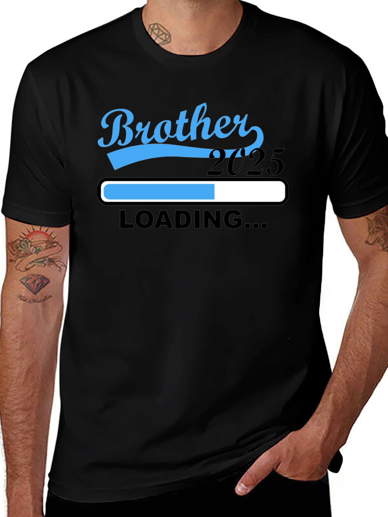 Variant 29 of Brother Loading 2025 Black Graphic Tee