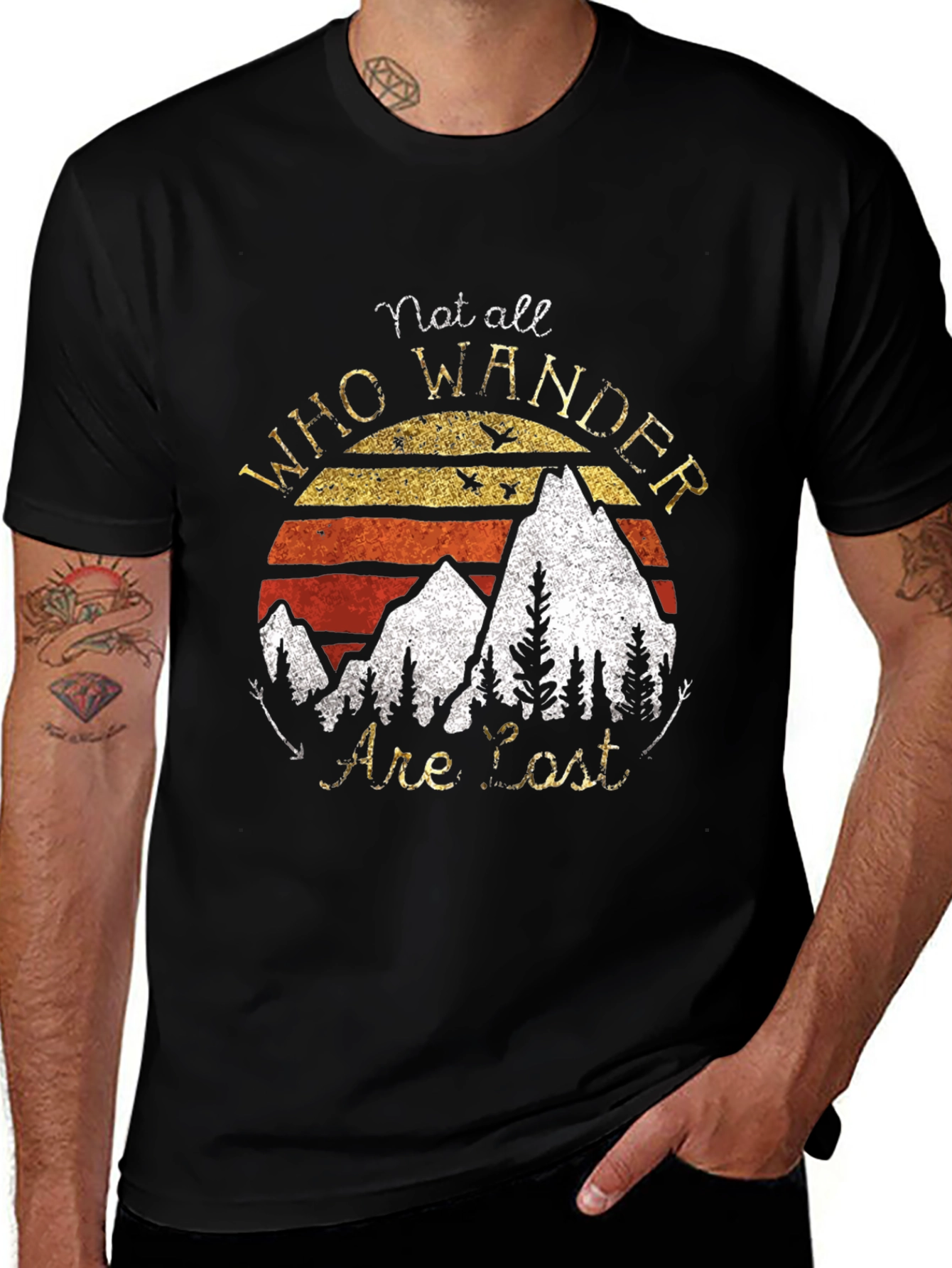 Variant 3 of Wanderlust Tee - Not All Who Wander Are Lost