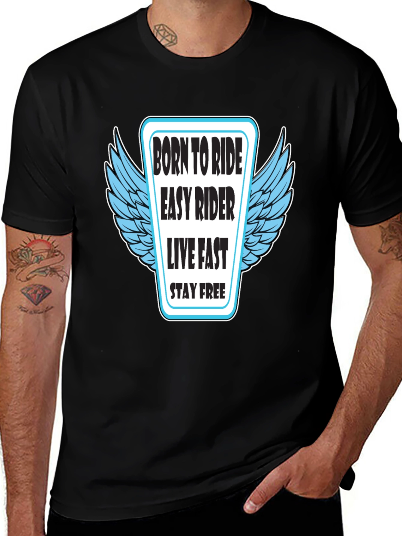 Variant 10 of Born to Ride Easy Rider Graphic Tee