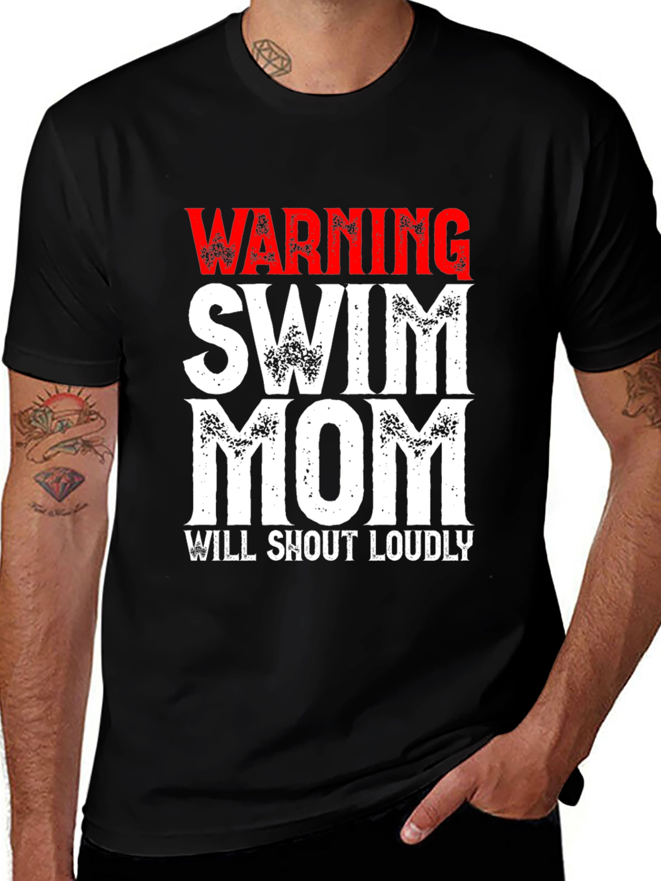 Variant 21 of Warning Swim Mom T-Shirt 