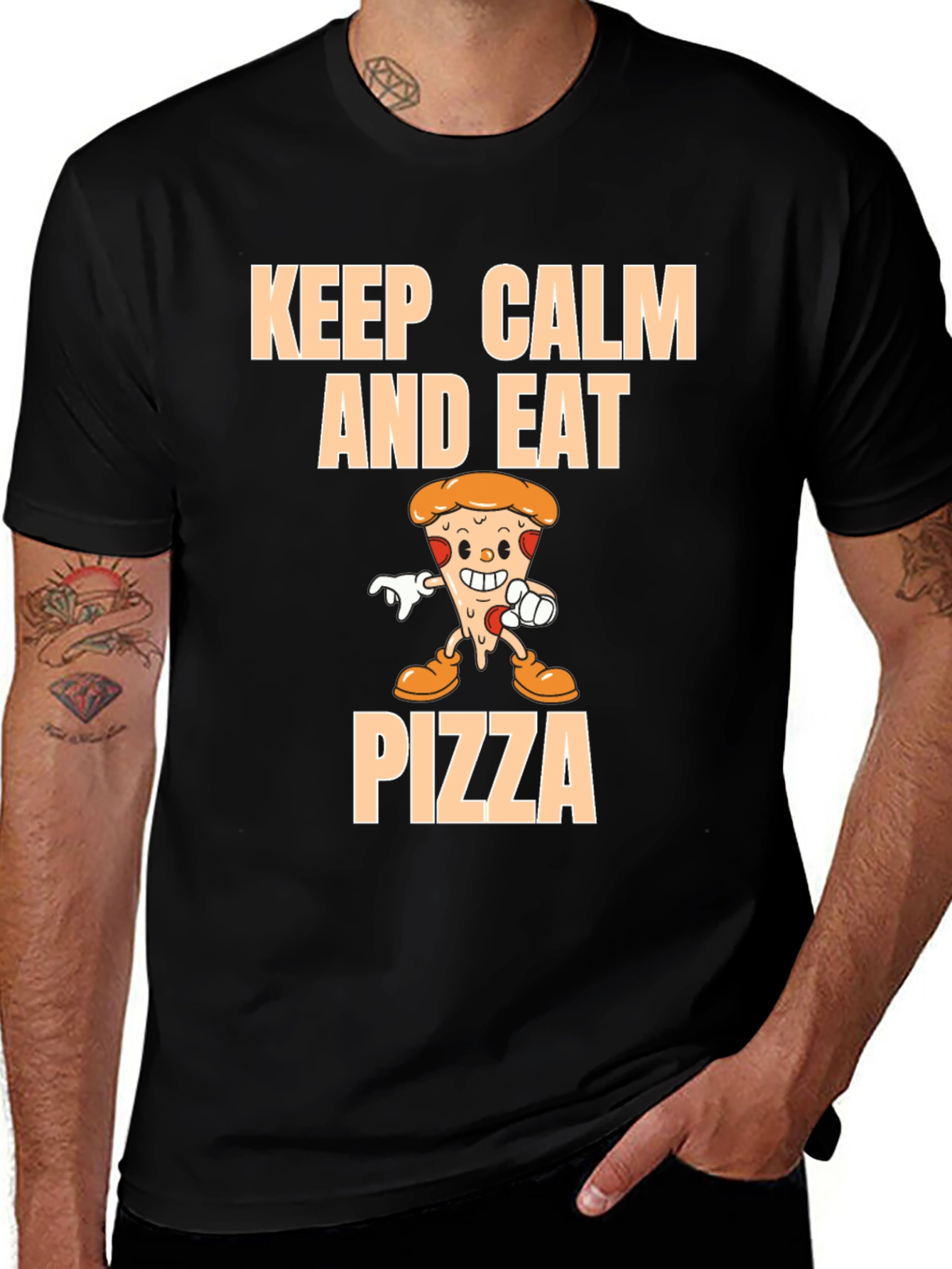 Variant 25 of Keep Calm and Eat Pizza Graphic T-Shirt