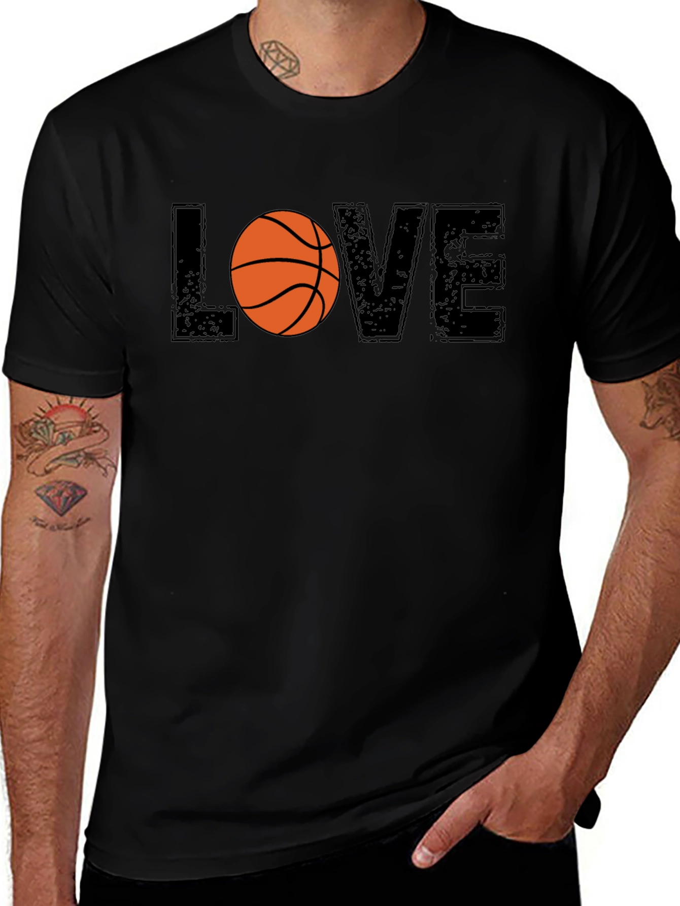 Variant 11 of Basketball LOVE Graphic T-Shirt