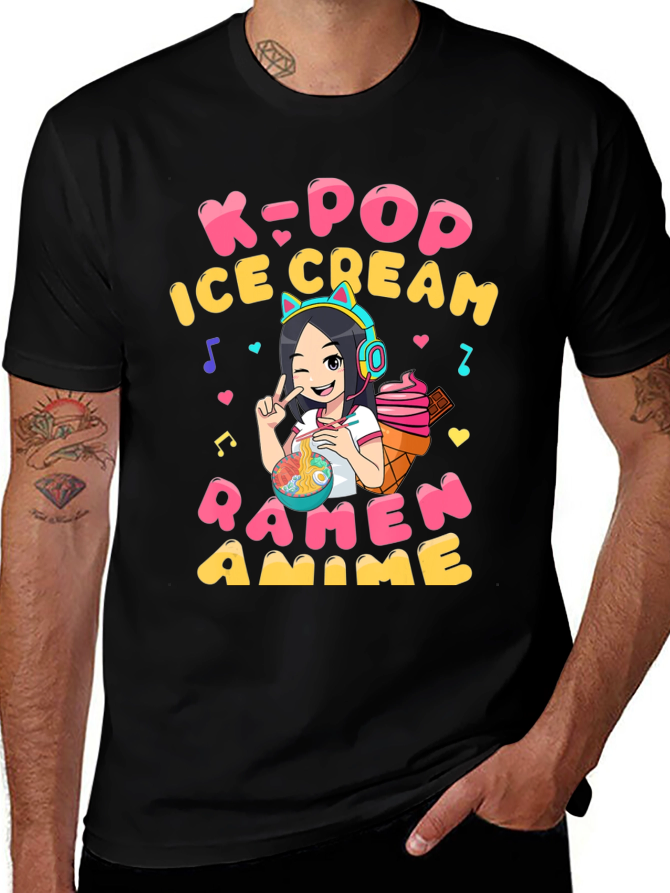 Variant 24 of K-Pop Ramen Anime Graphic T-Shirt