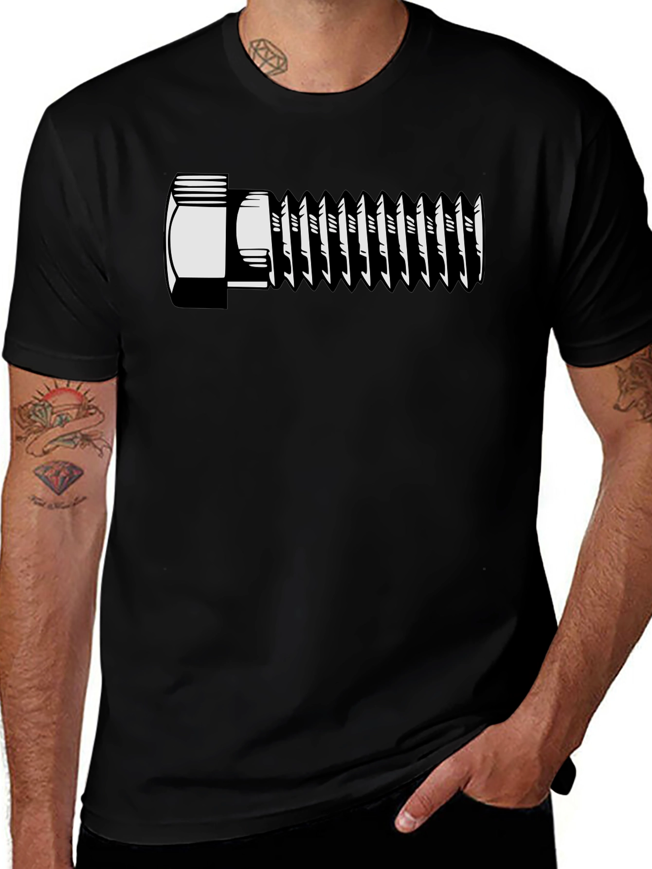 Variant 7 of Bolt Graphic T-Shirt - Black, Short Sleeve, Crew Neck