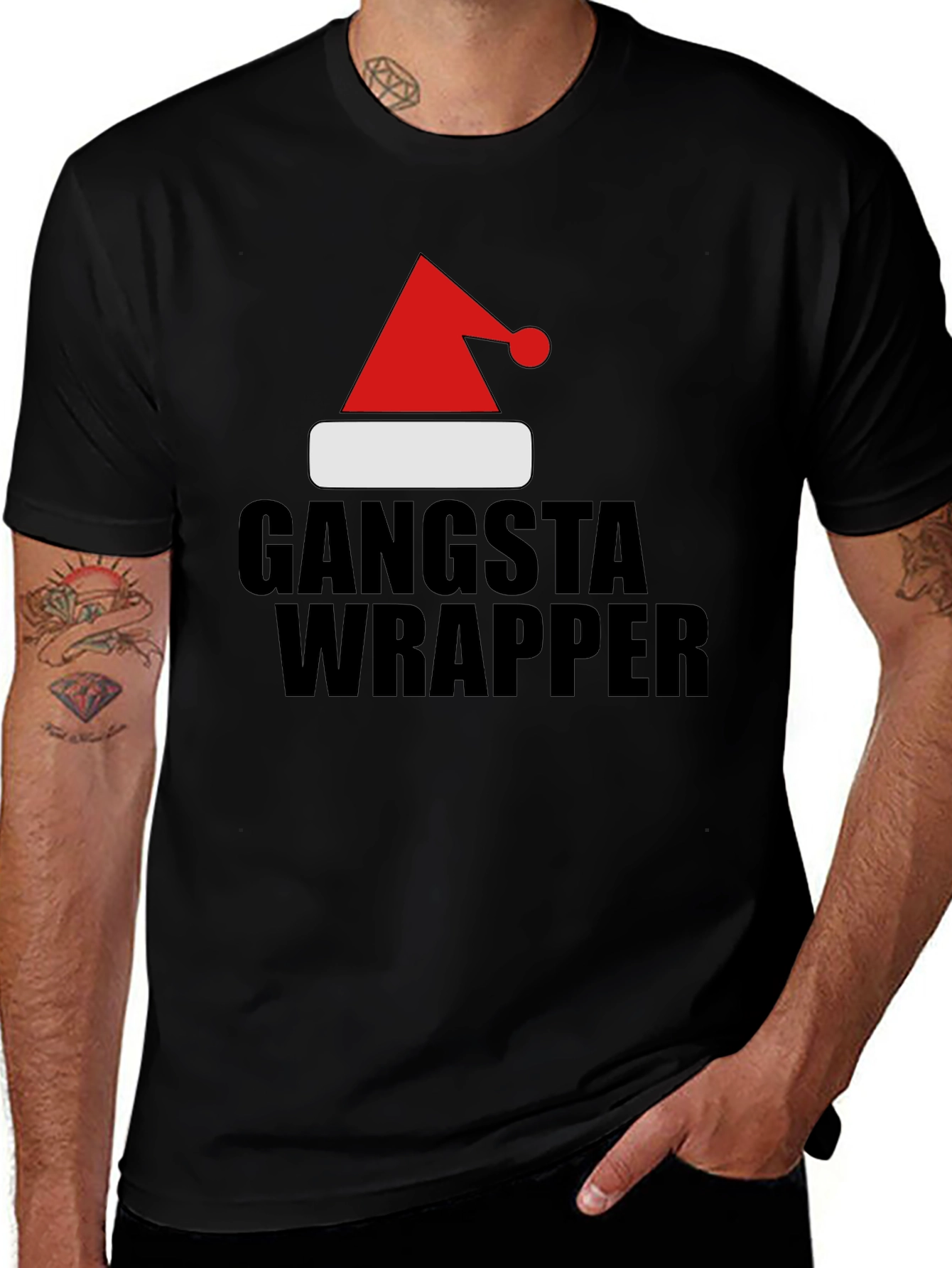 Variant 25 of Gangsta Wrapper Christmas T-Shirt