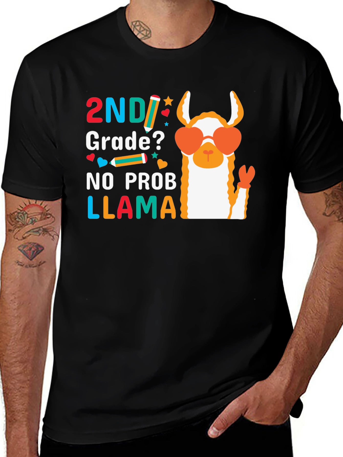 2nd Grade Llama T-Shirt: No Prob-Llama Back to School Tee