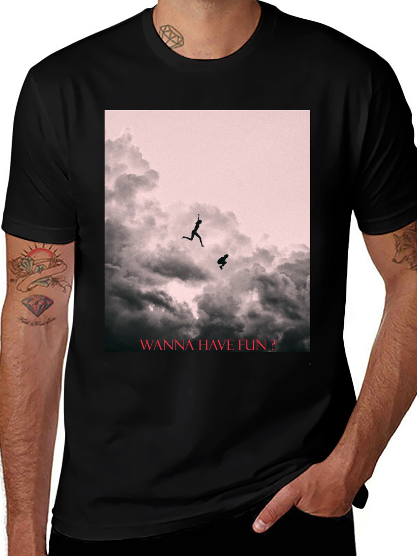 Variant 10 of Fun Cloud Jump T-Shirt