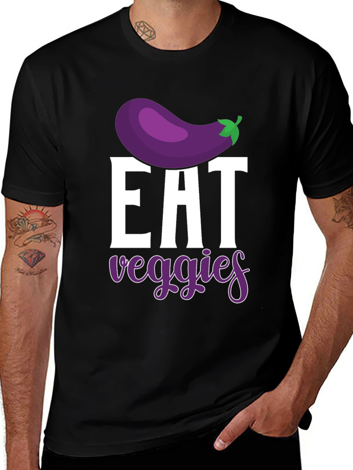 Eat Veggies Graphic T-Shirt - Vegan Lifestyle