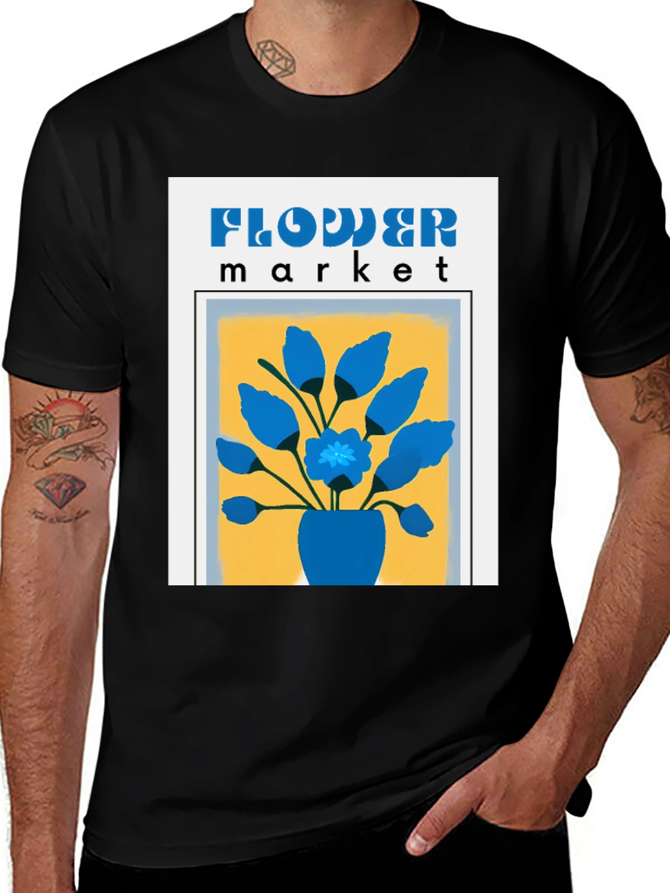 Variant 13 of Flower Market Graphic Tee - Classic Design