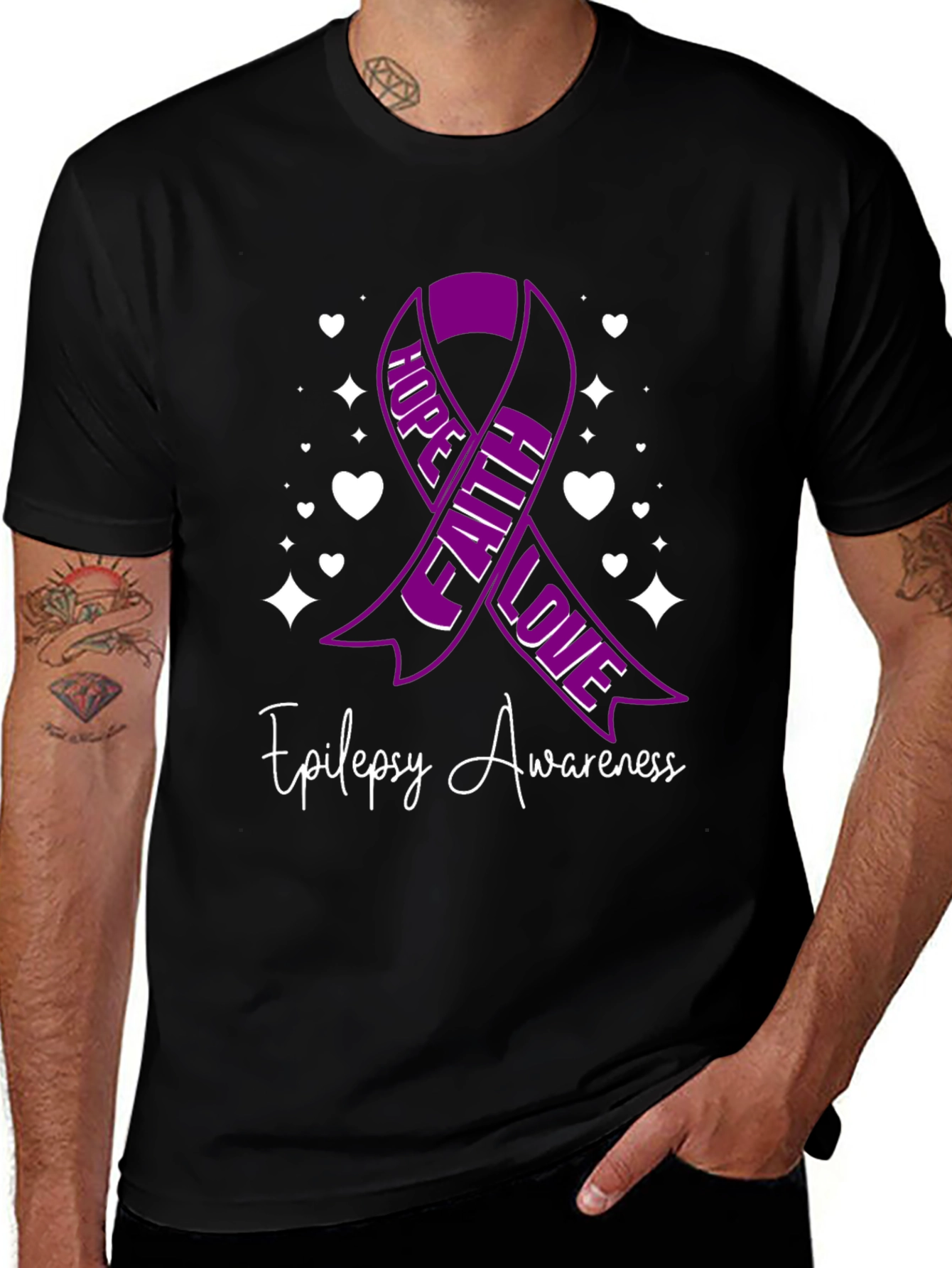 Epilepsy Awareness Ribbon Graphic Tee