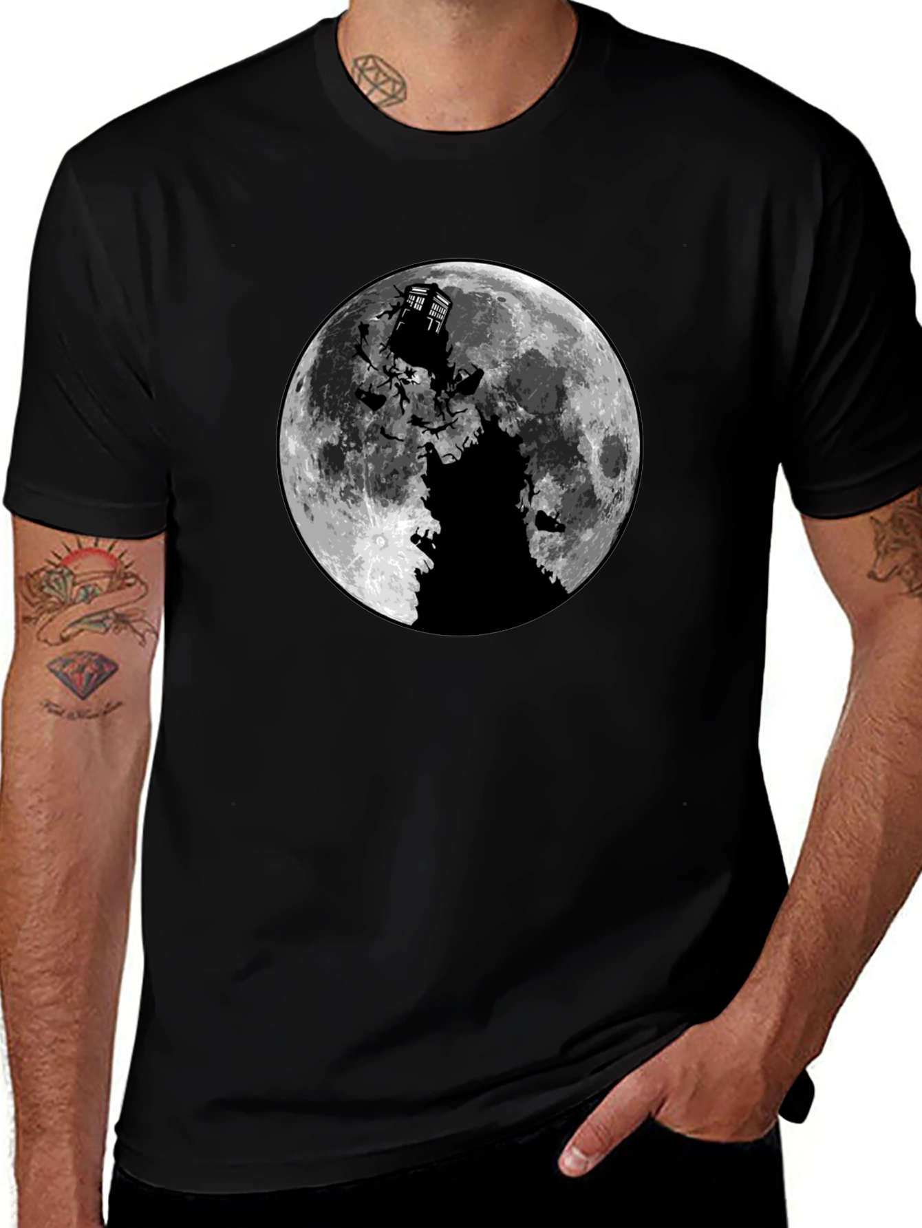 Doctor Who Inspired Moon T-Shirt