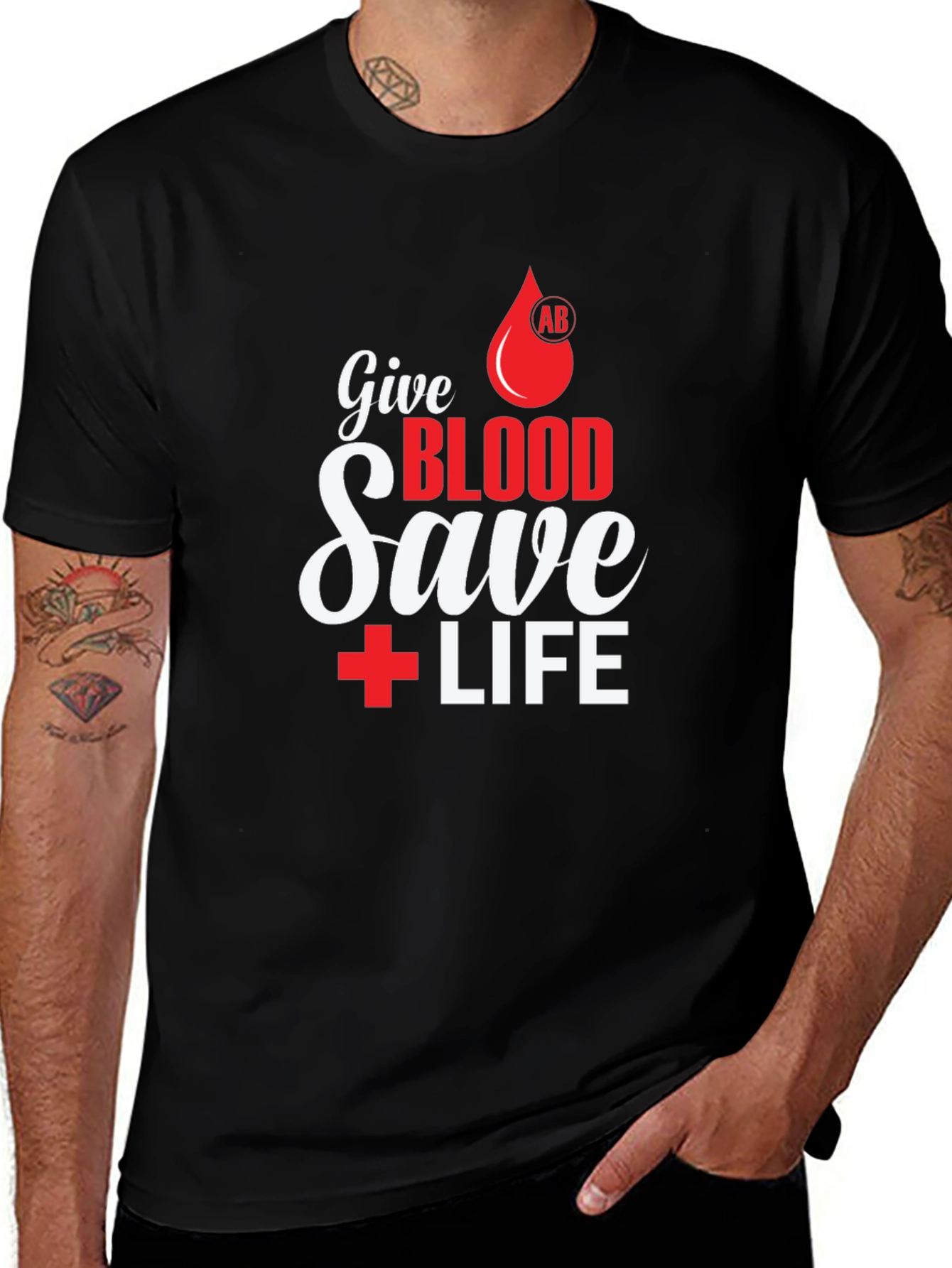 Give Blood Save Life Graphic T-Shirt