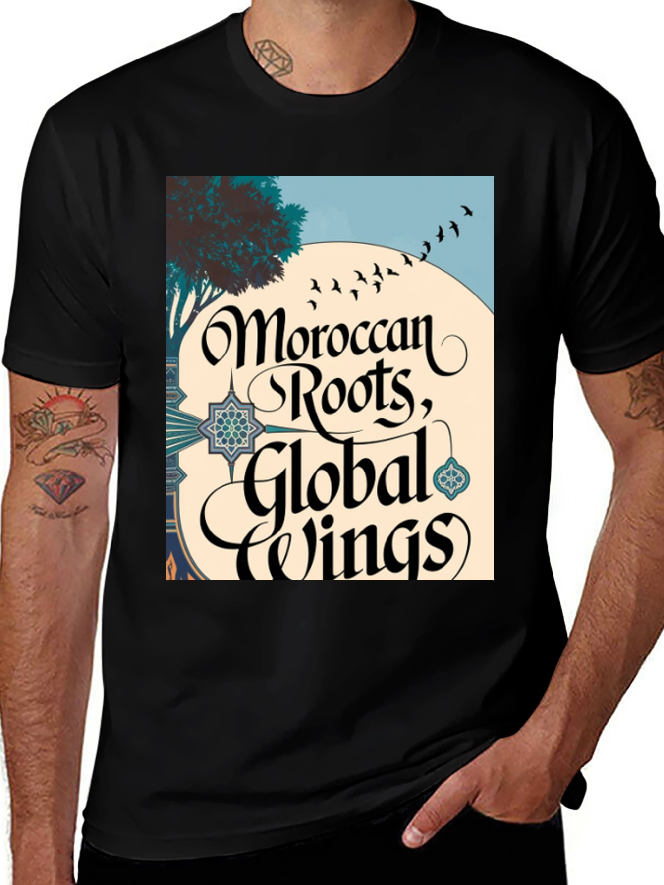 Variant 24 of Moroccan Roots, Global Wings Graphic T-Shirt