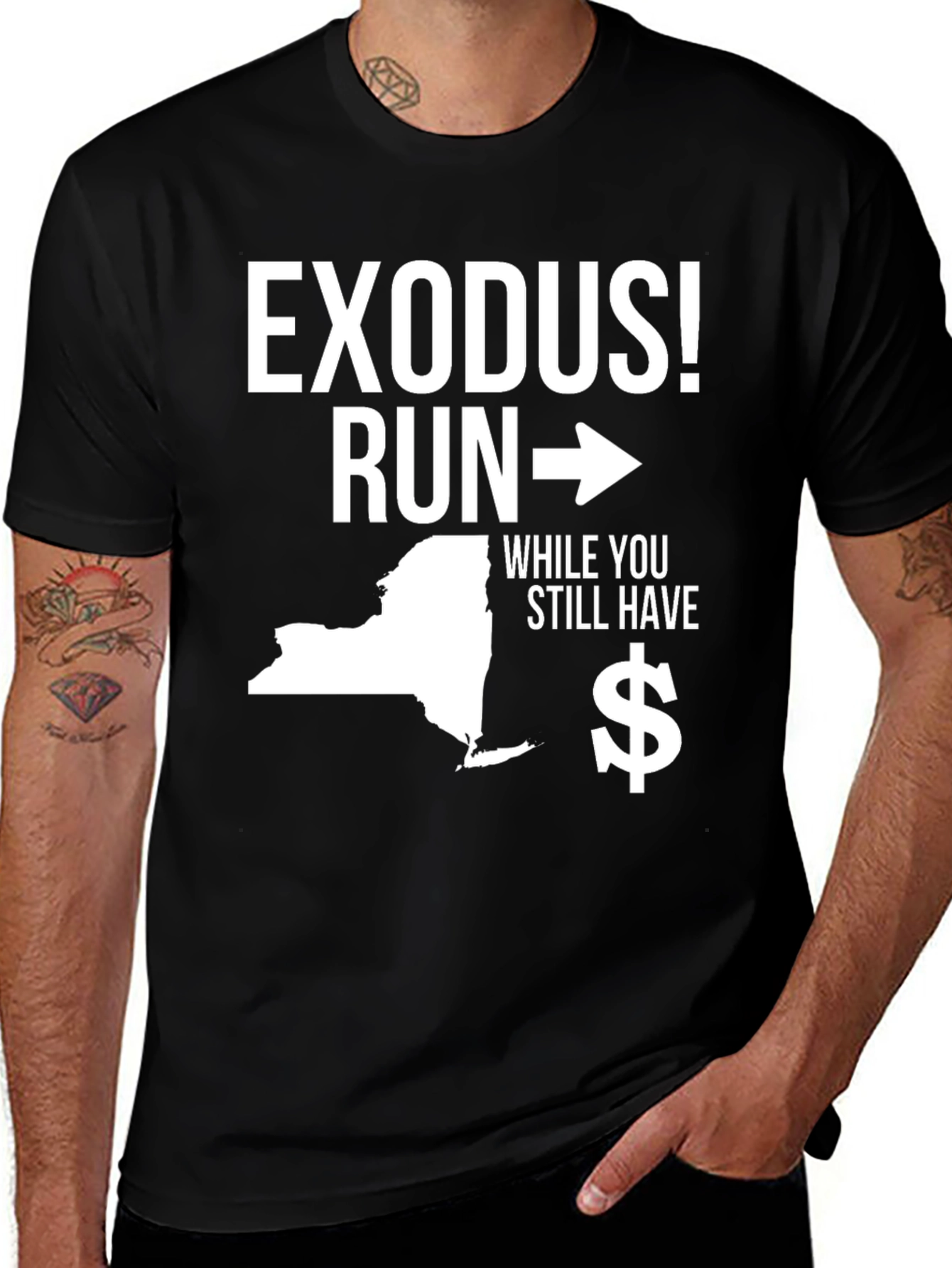 Variant 4 of Exodus! Run - New York State Graphic T-Shirt